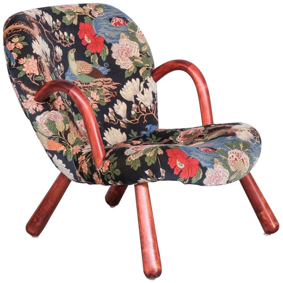Mid-Century Original Danish Clam Chair attr. to Arnold Madsen