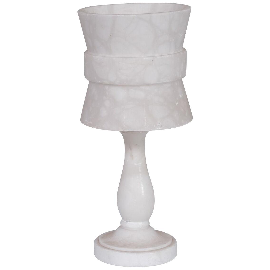 Alabaster French Mid-Century Table Lamp (3/7)