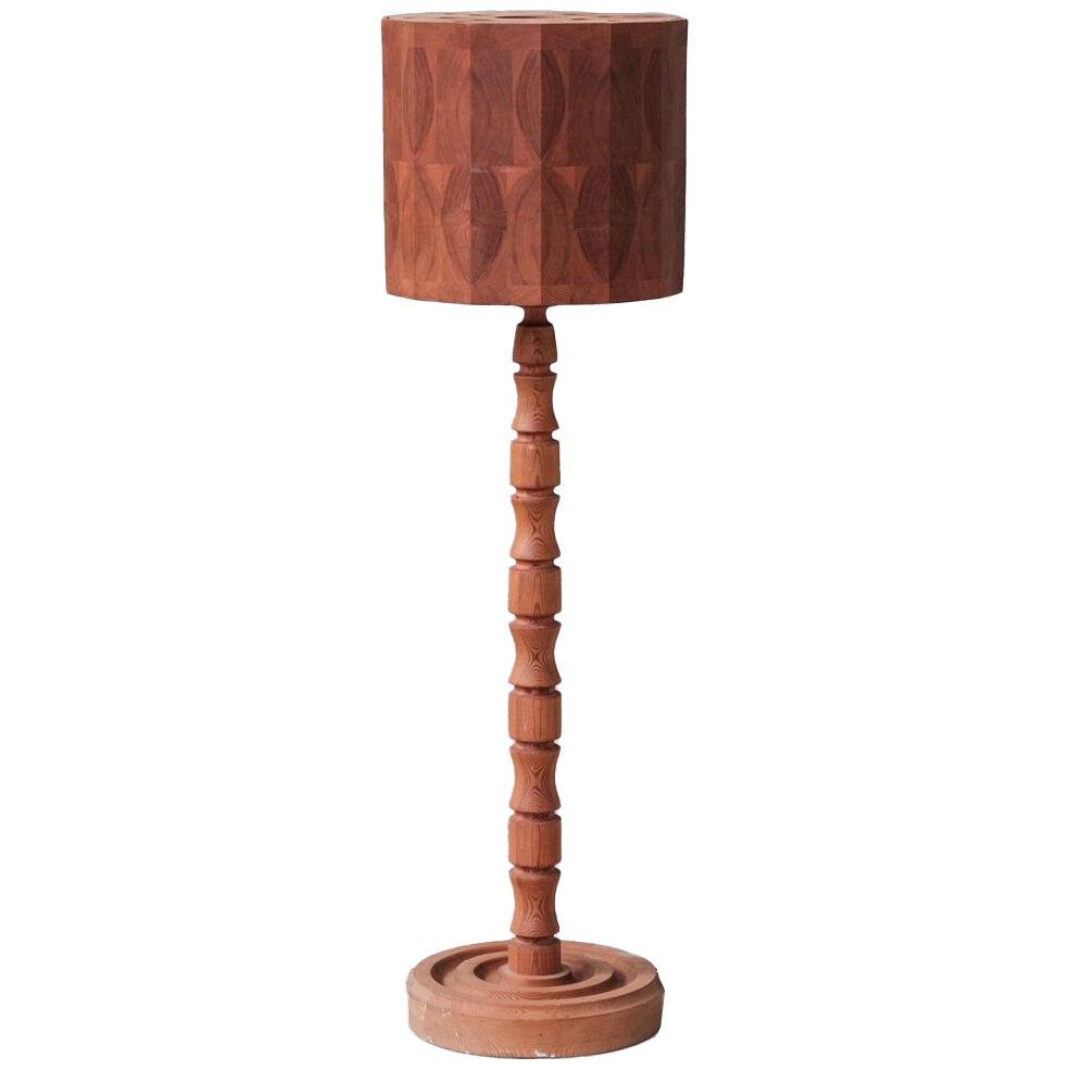 Pine Mid-Century Swedish Floor Lamp