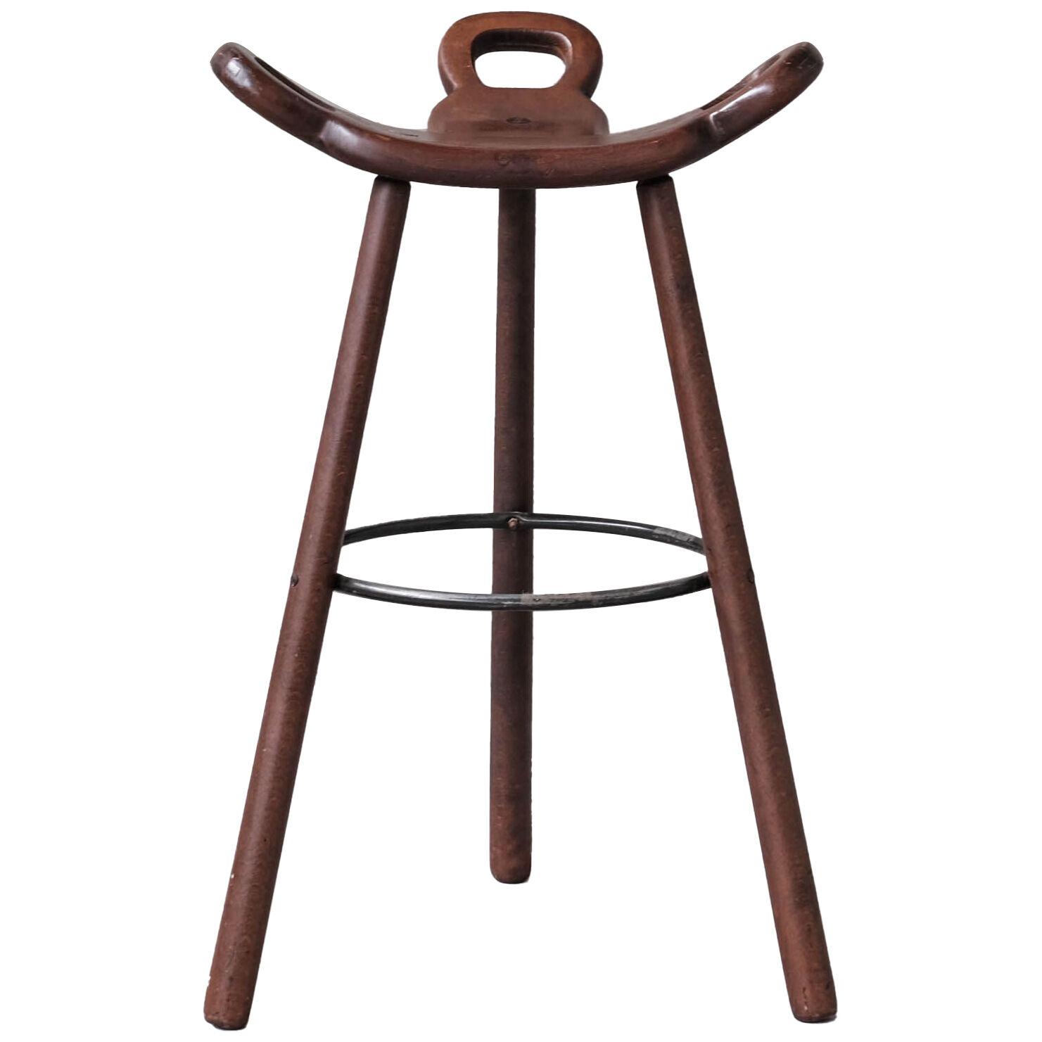 Brutalist Mid-Century 'Marbella' Bar Stools (up to 8 Available)