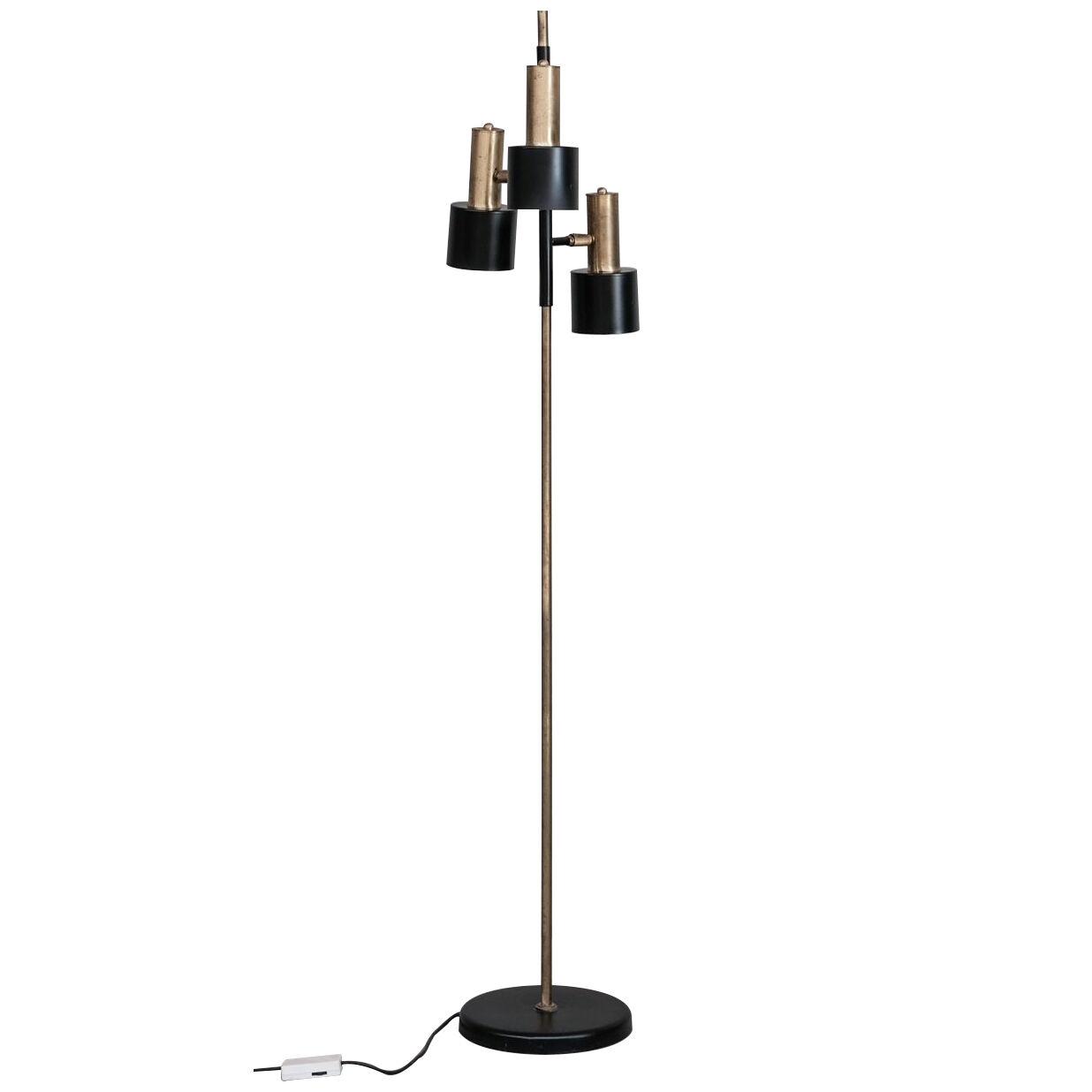 Mid-Century Brass Adjustable Floor Lamp (No.2)