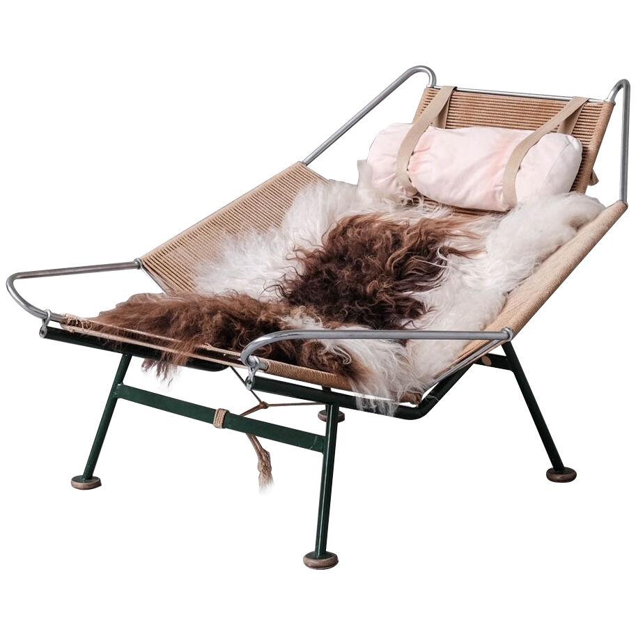 Early Hans J Wegner 'Flag Halyard' Mid-Century Lounge Chair for Getama