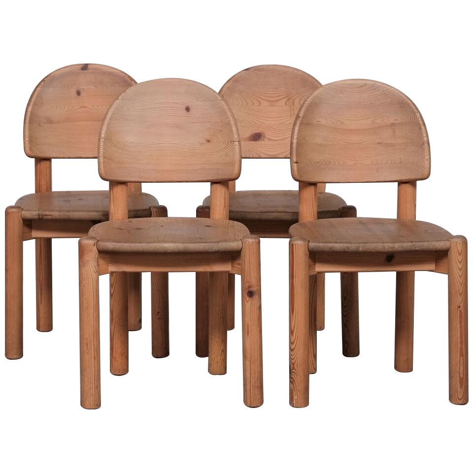 Rainer Daumiller Mid-Century Pine Dining Chairs (Set of 4)