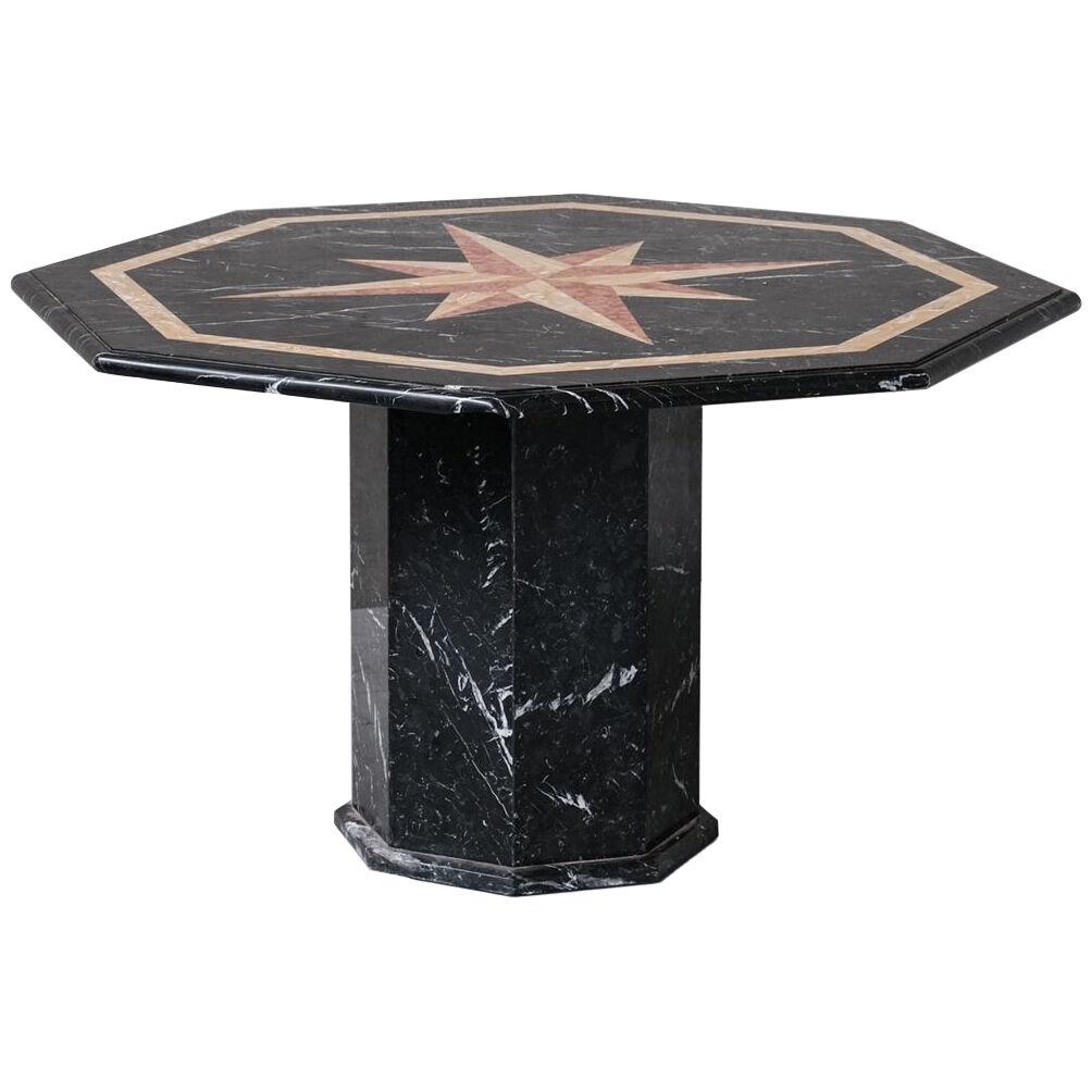 Italian Marble Mid-Century Dining Table or Centre Table