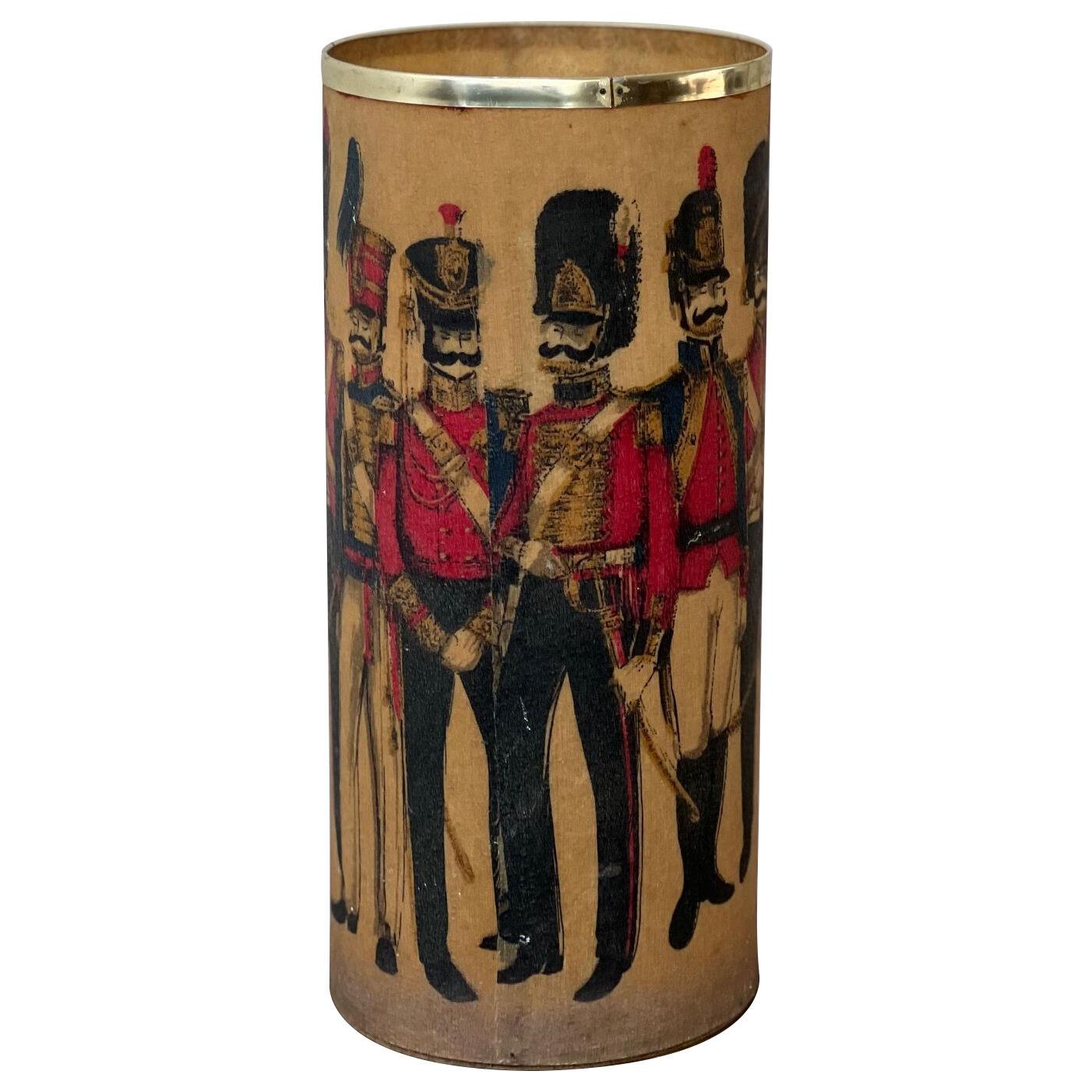 English Playful Mid-Century Soldier Stick Stand in manner of Fornasetti