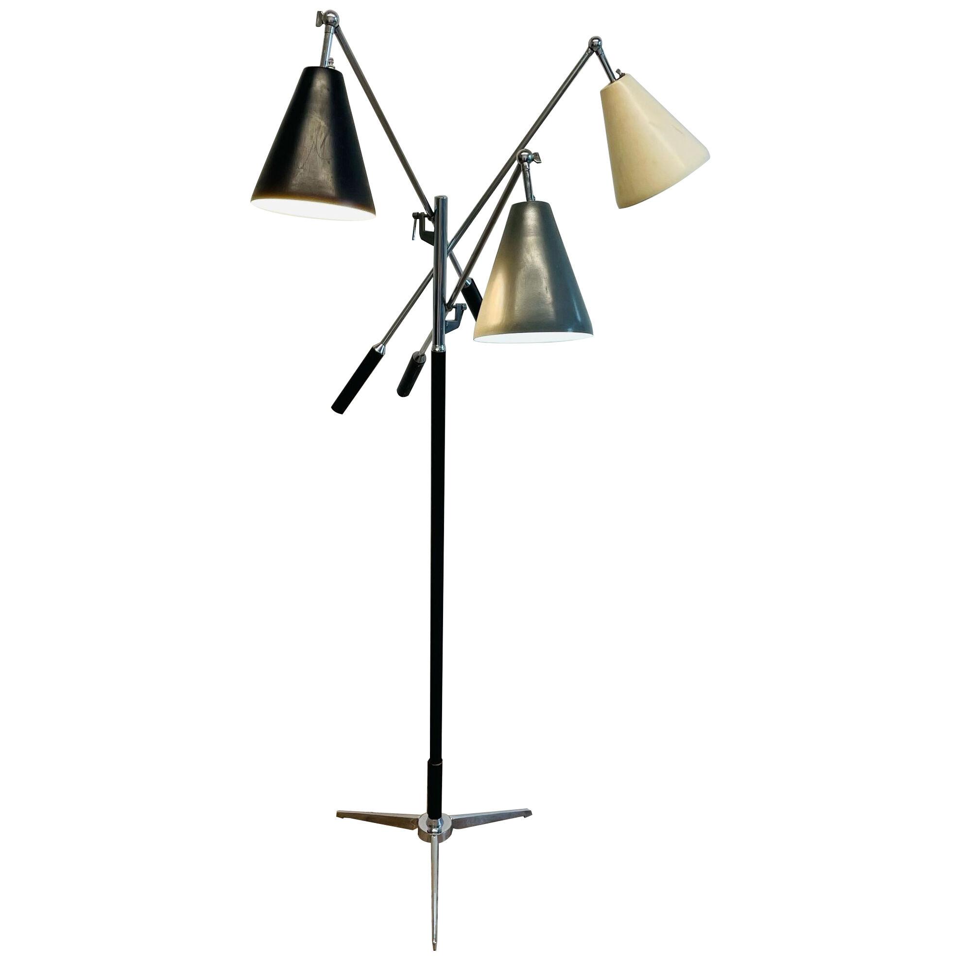 Italian Mid-Century Modern Triennale Floor Lamp by Angelo Lelii for Arredoluce