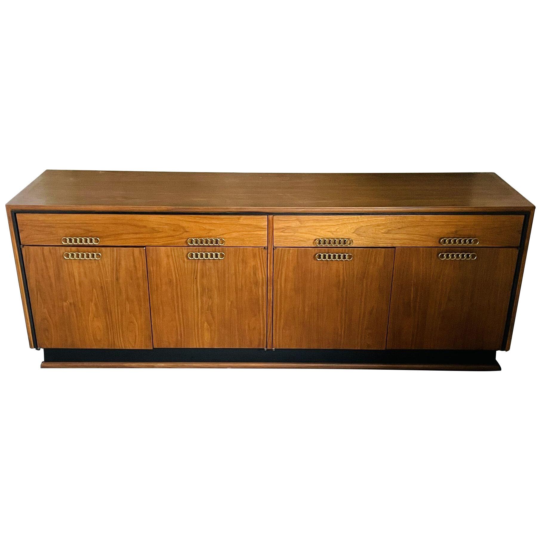 Mid-Century Modern Dresser, Sideboard, Credenza, Stamped Mantel & Goetz