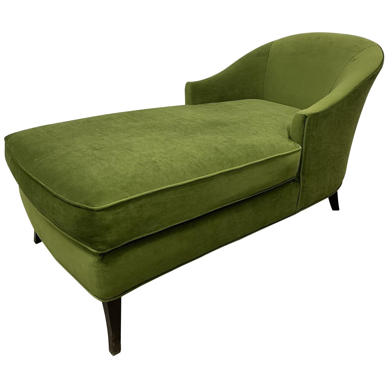 Mid-Century Modern Style American Designer Chaise / Daybed / Lounge, Green