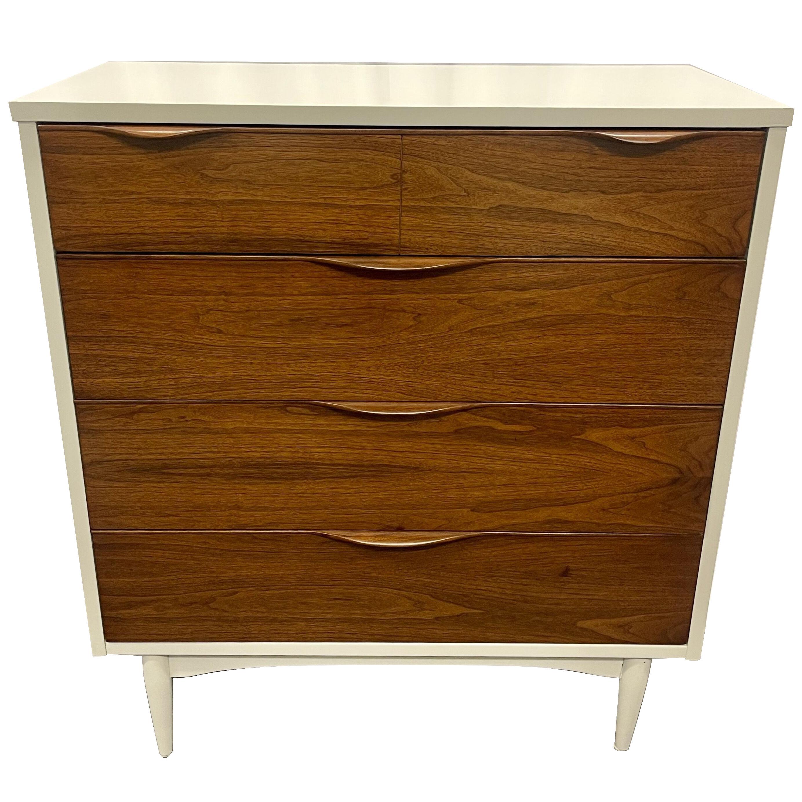 Mid Century Modern Chest, High Boy, Commode, Harmony House Lacquered and Wood