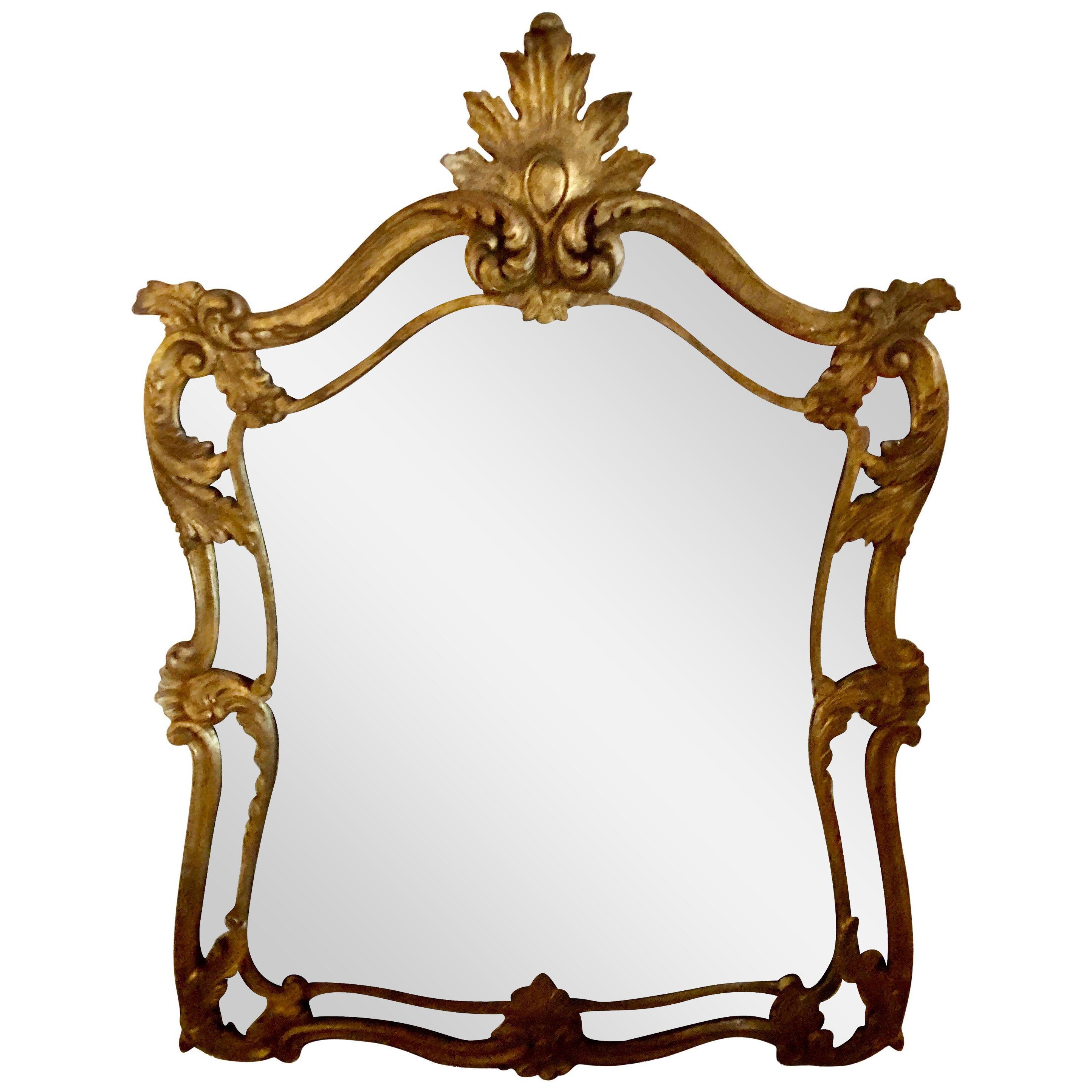 French Neoclassical Giltwood Wall Pier, Wall or Console Mirror