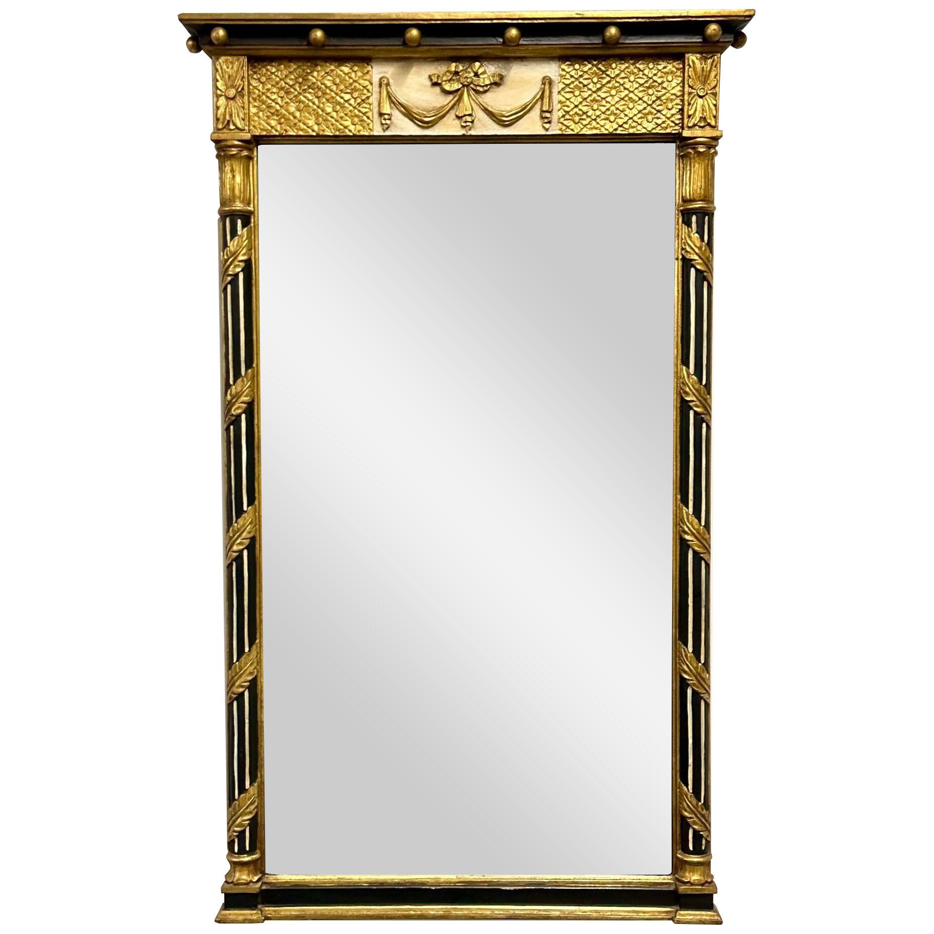 Hollywood Regency Giltwood Mirror, Wall / Console Mirror, Made in Italy