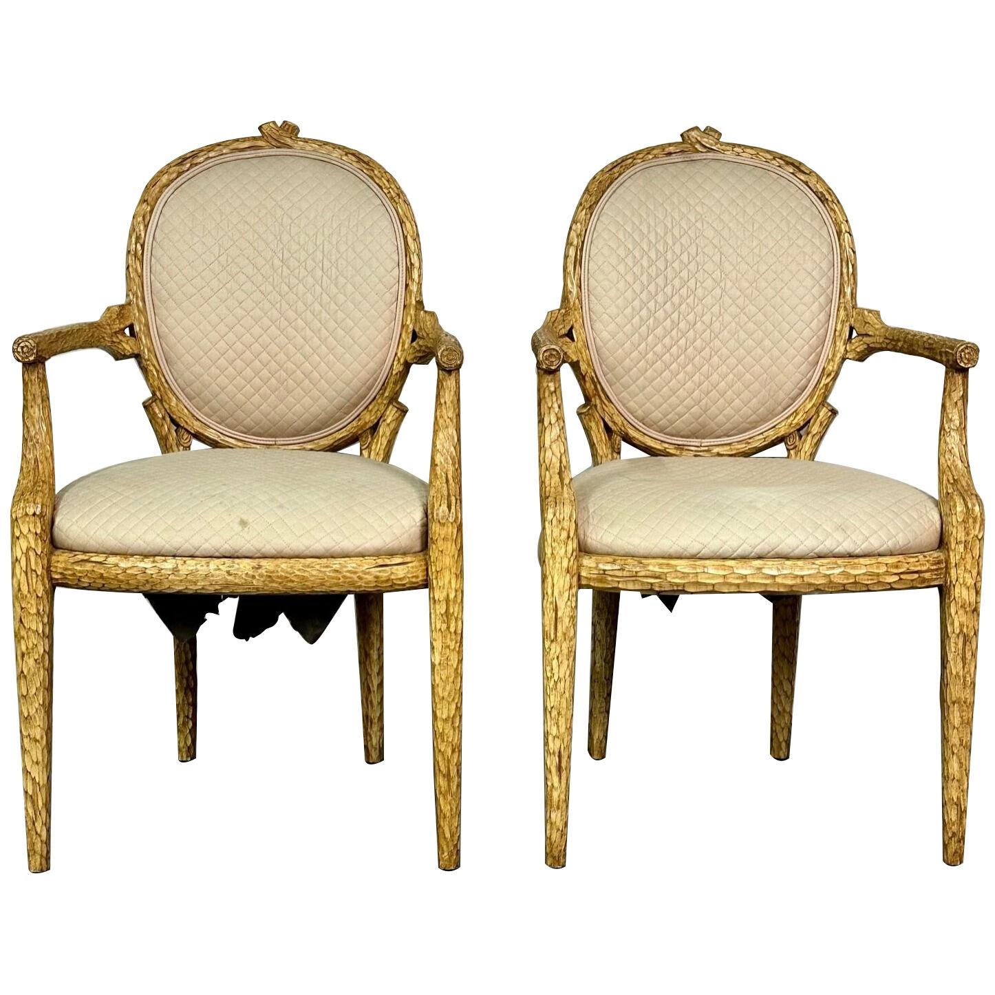 Pair of Modern American Designer Arm / Accent Chairs, Branch Design