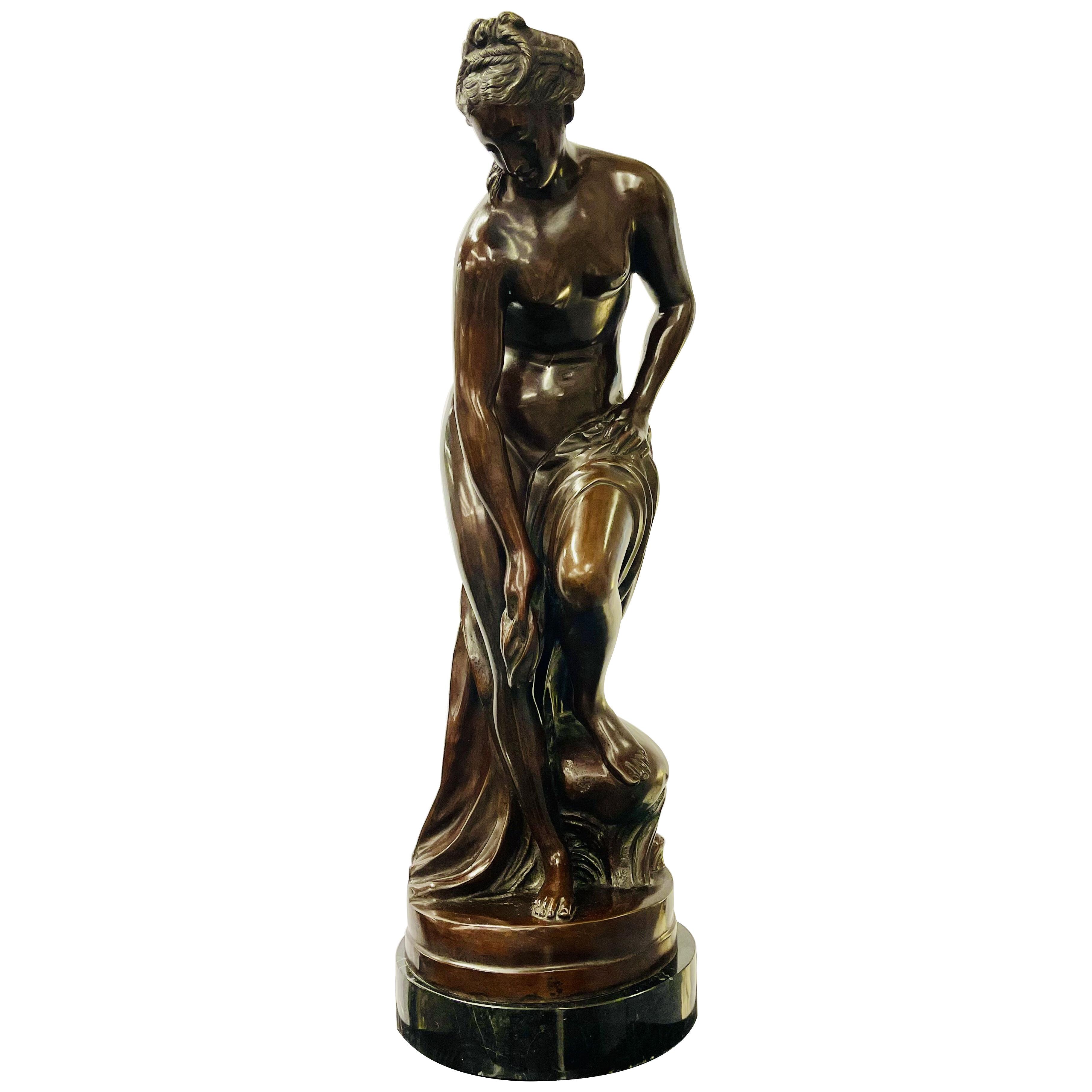 Ferdinando Deluca Sculpture of A Nude on a Marble Base