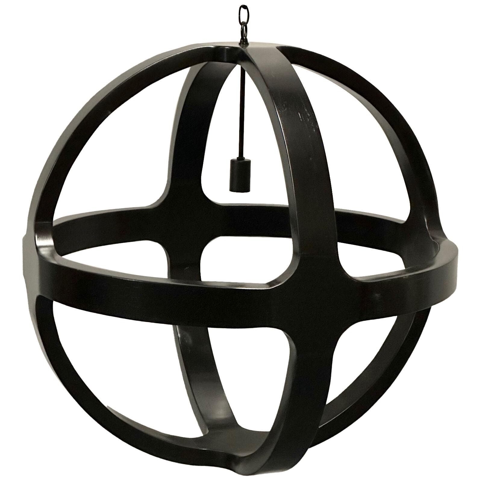 Modern Ebony Cylindrical Circular Chandelier / Lighting Pendant, Contemporary
