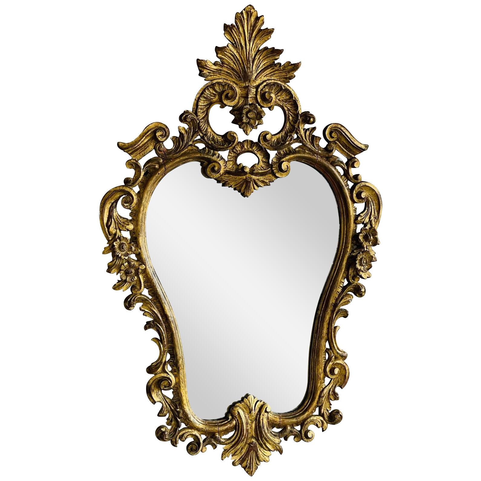 Italian Gilt Wood Wall or Console Mirror. Pier, Commode Mirror