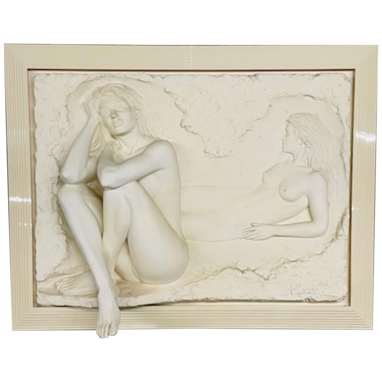 Bill Mack 3D Figural Wall Sculpture, "Reflection", Monumental in Size, Nude