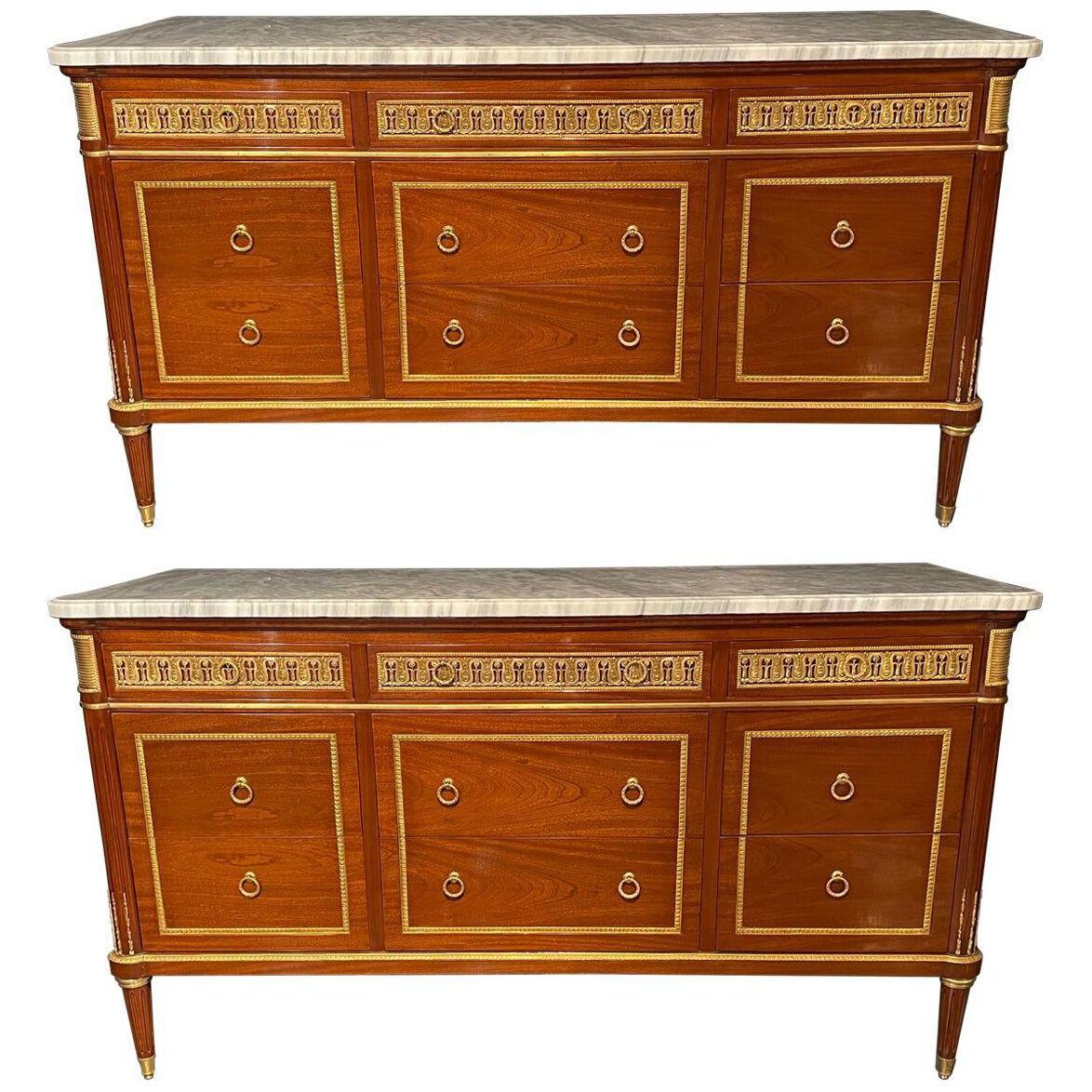 Pair of Monumental French Commodes in the Manner of Maison Jansen