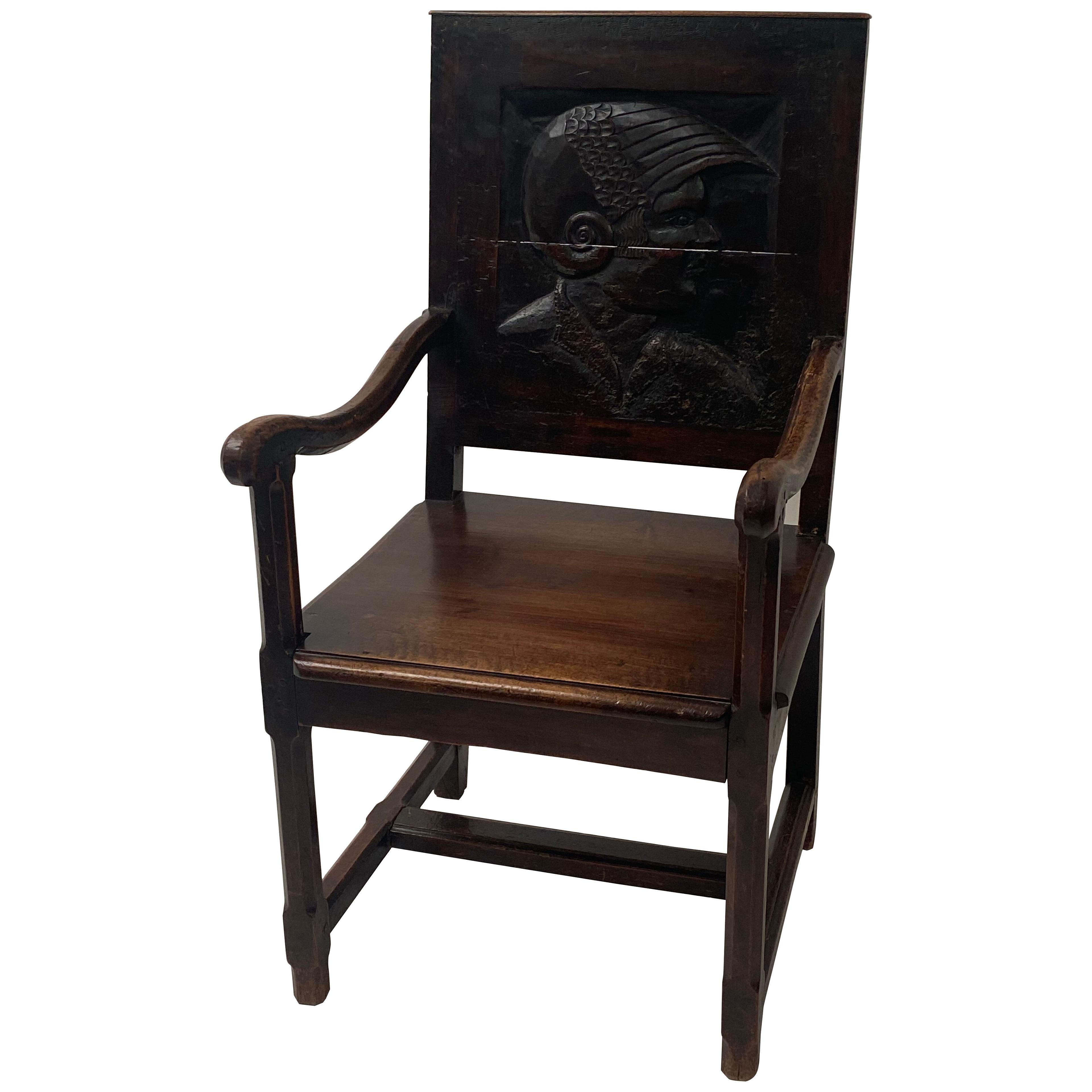 English Carved Country Chair