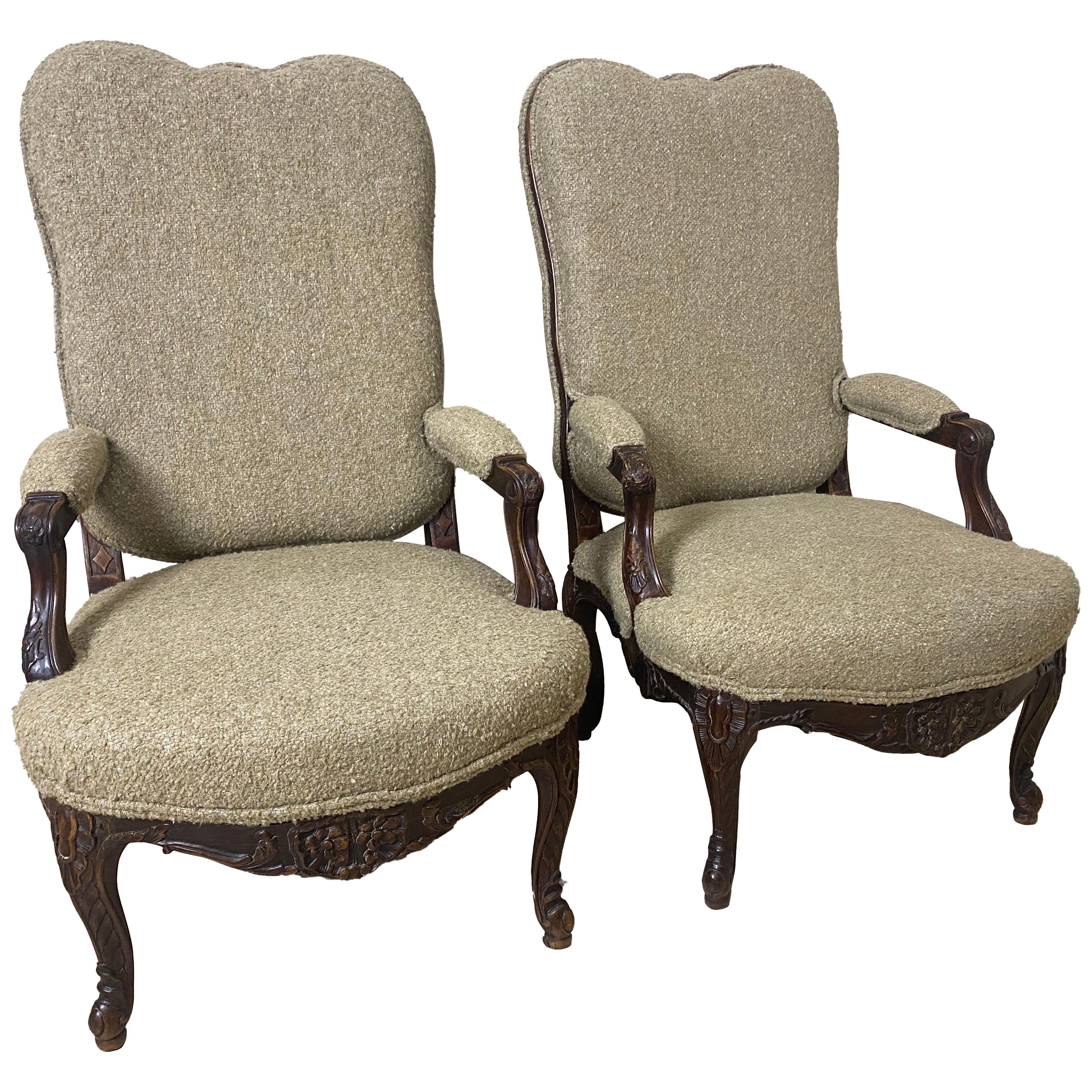 Pair of Classical, Antique Armchairs from Spain