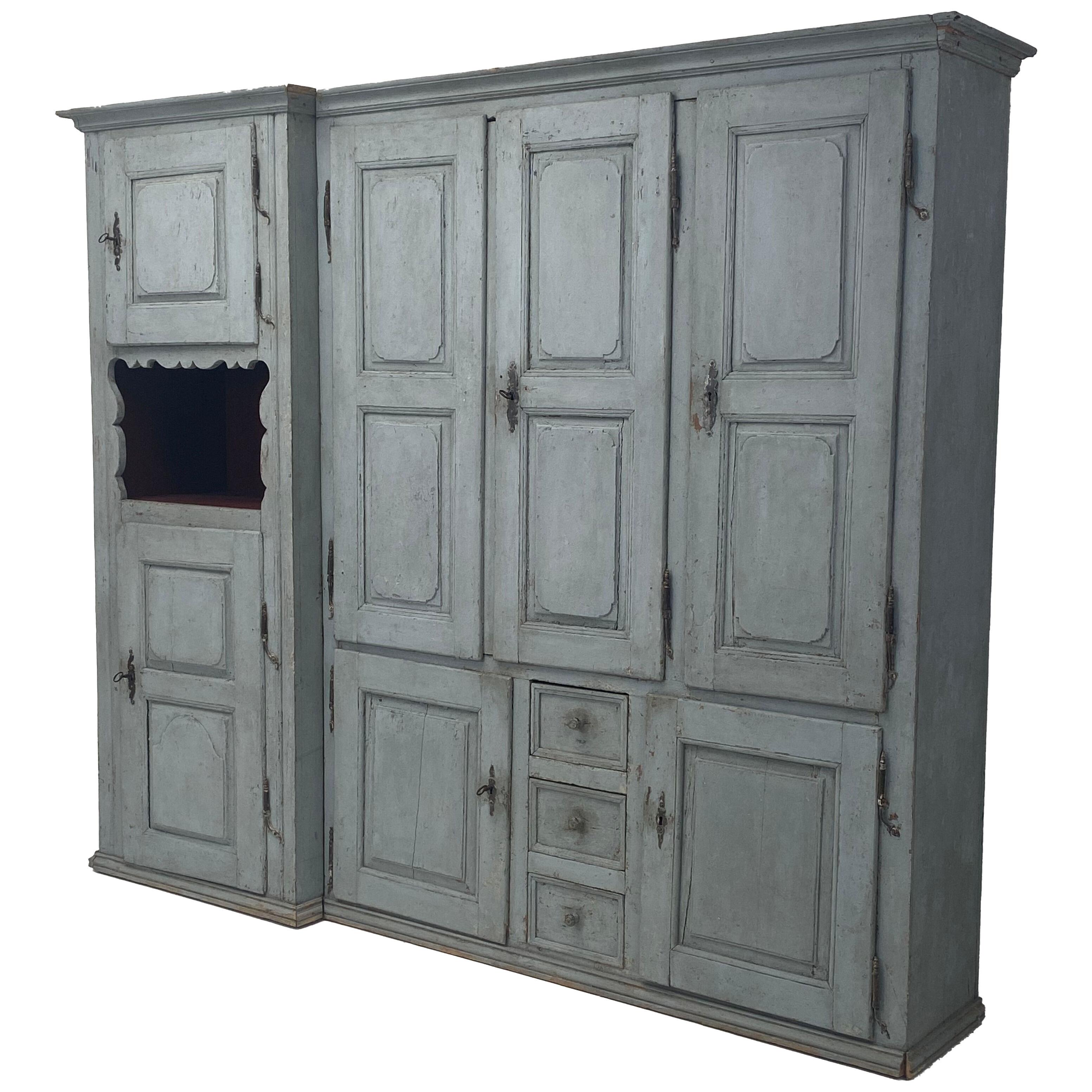Old Patinated Cupboard from Eastern France