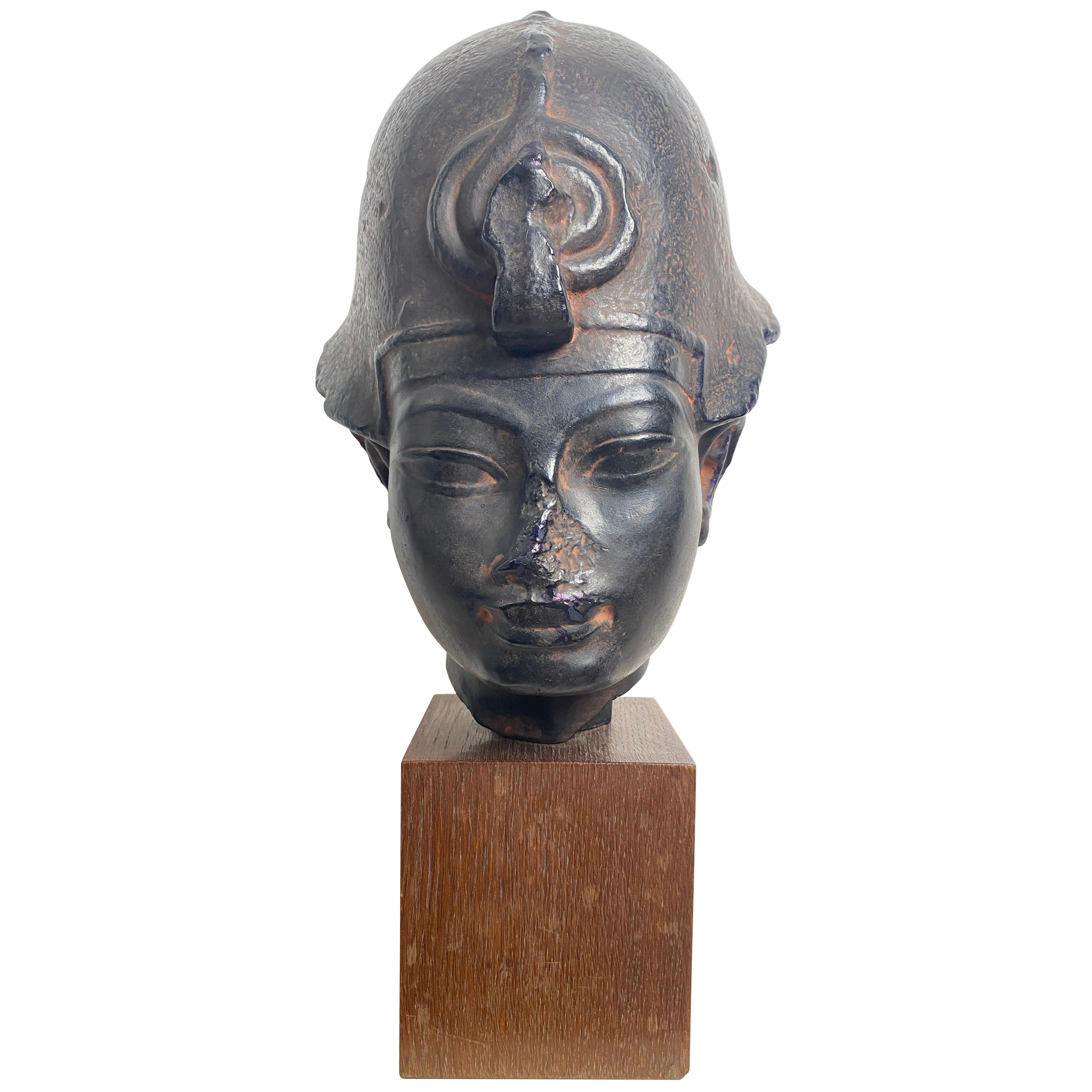 Terracotta Head Of Egyptian Divinity