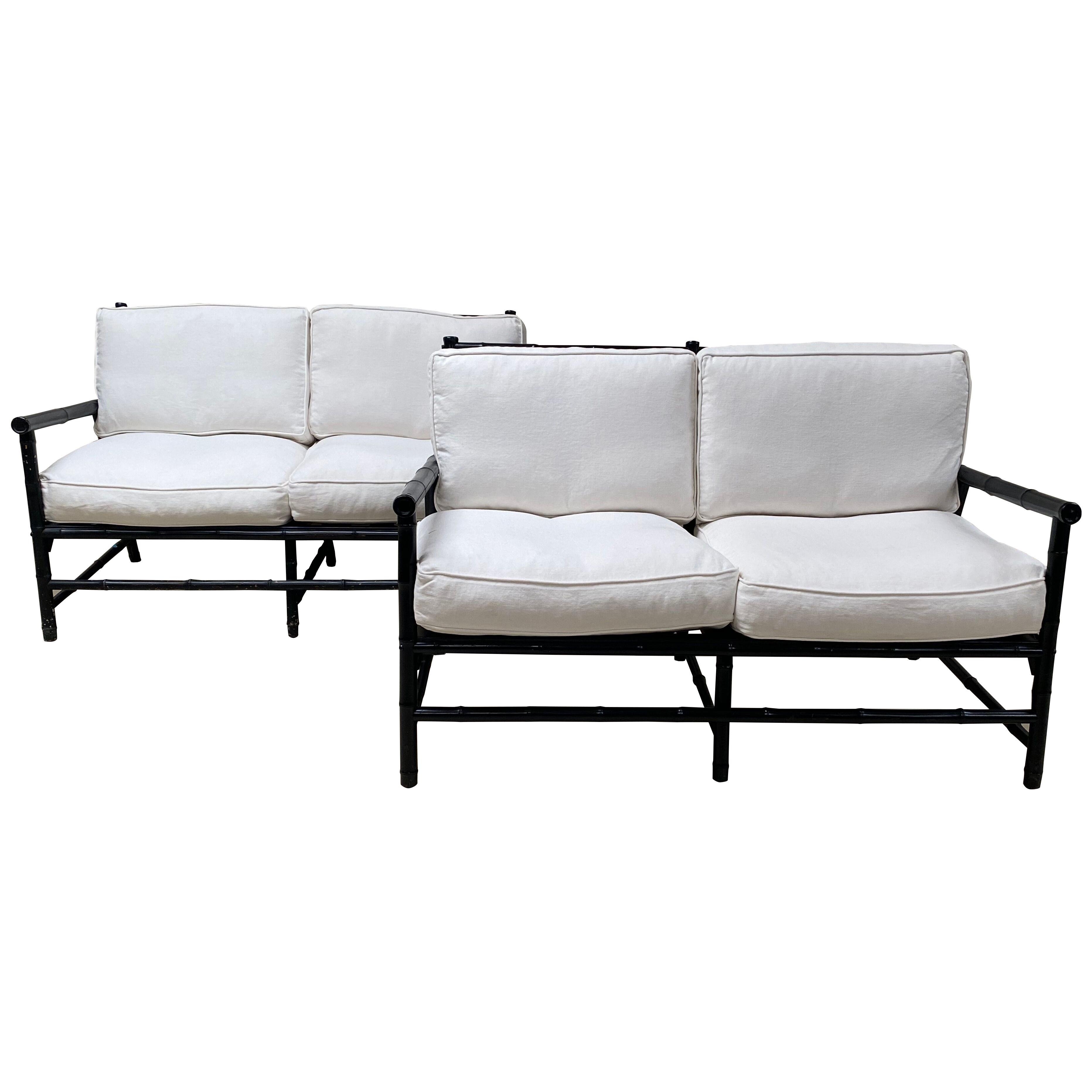 Pair of Bamboo Settees,France, 1960