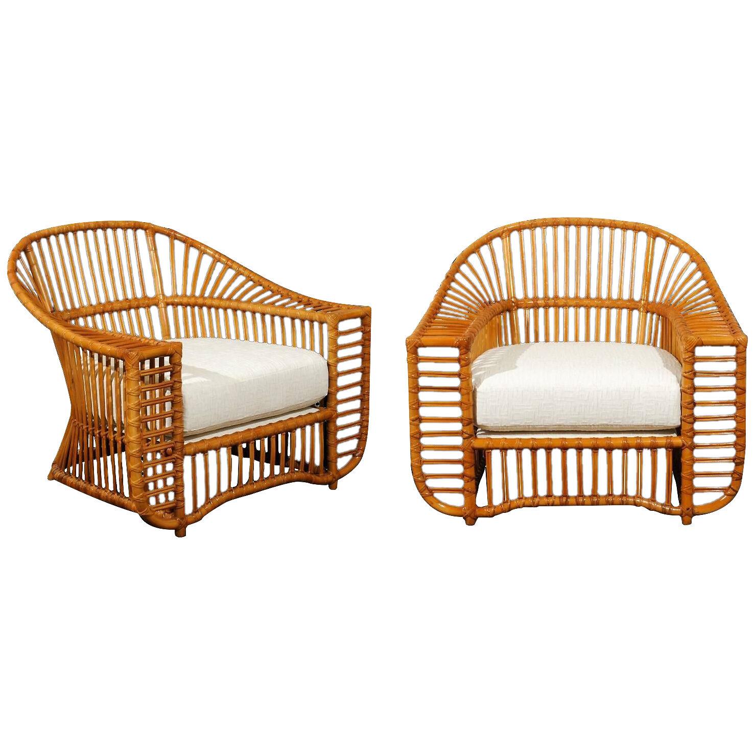 Unique Restored Tiara Lounge or Club Chairs by Henry Olko, Circa 1979 - a Pair