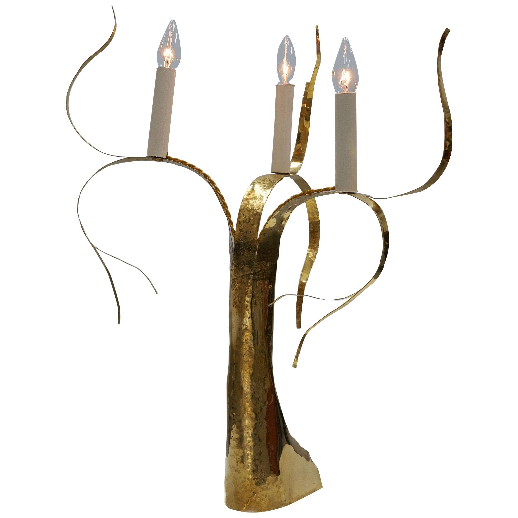 Table lamp in Brass "Fiori"