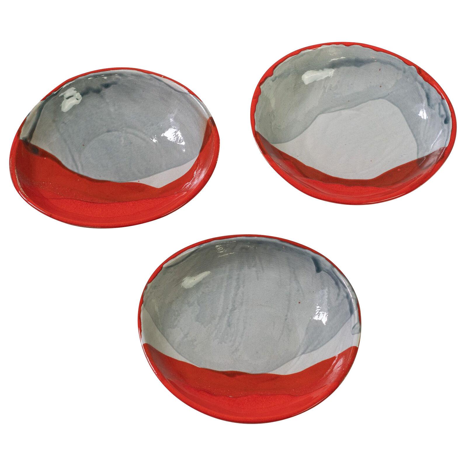 Set of 3 Ceramics "Culs Rouges" Hommage à Louboutin