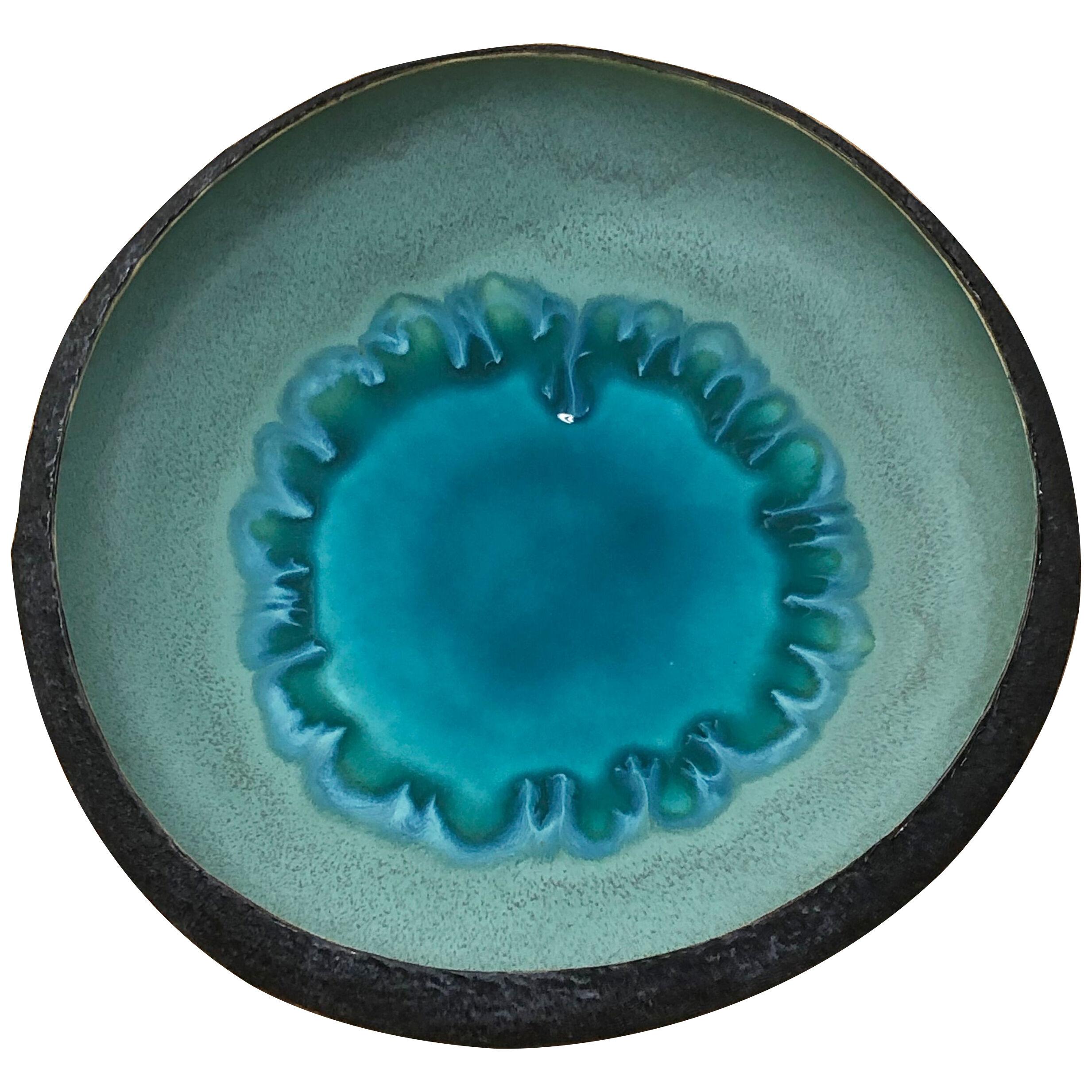 Ceramic Centerpiece with Aqua 