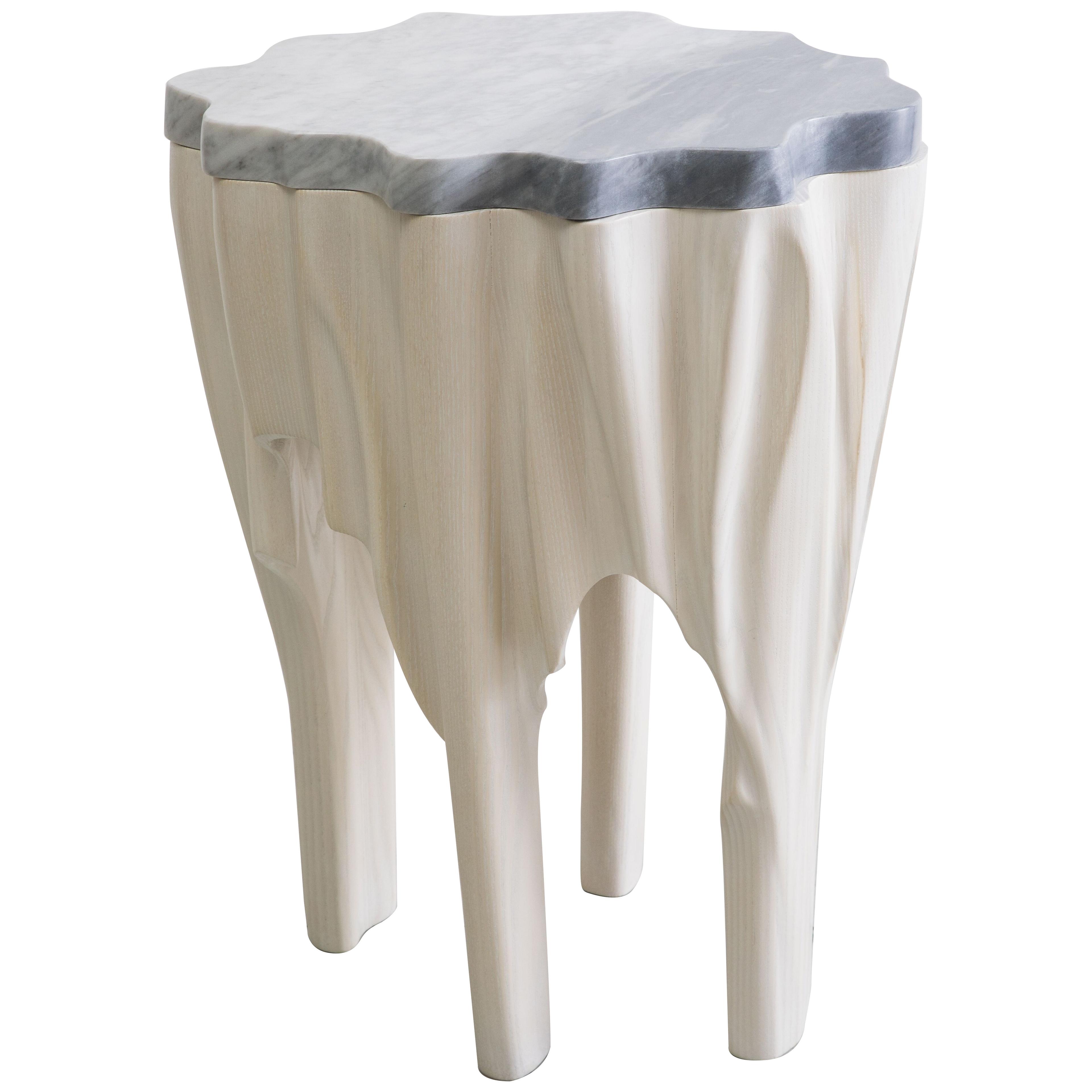 Ash and Marble Aeolian Side Table