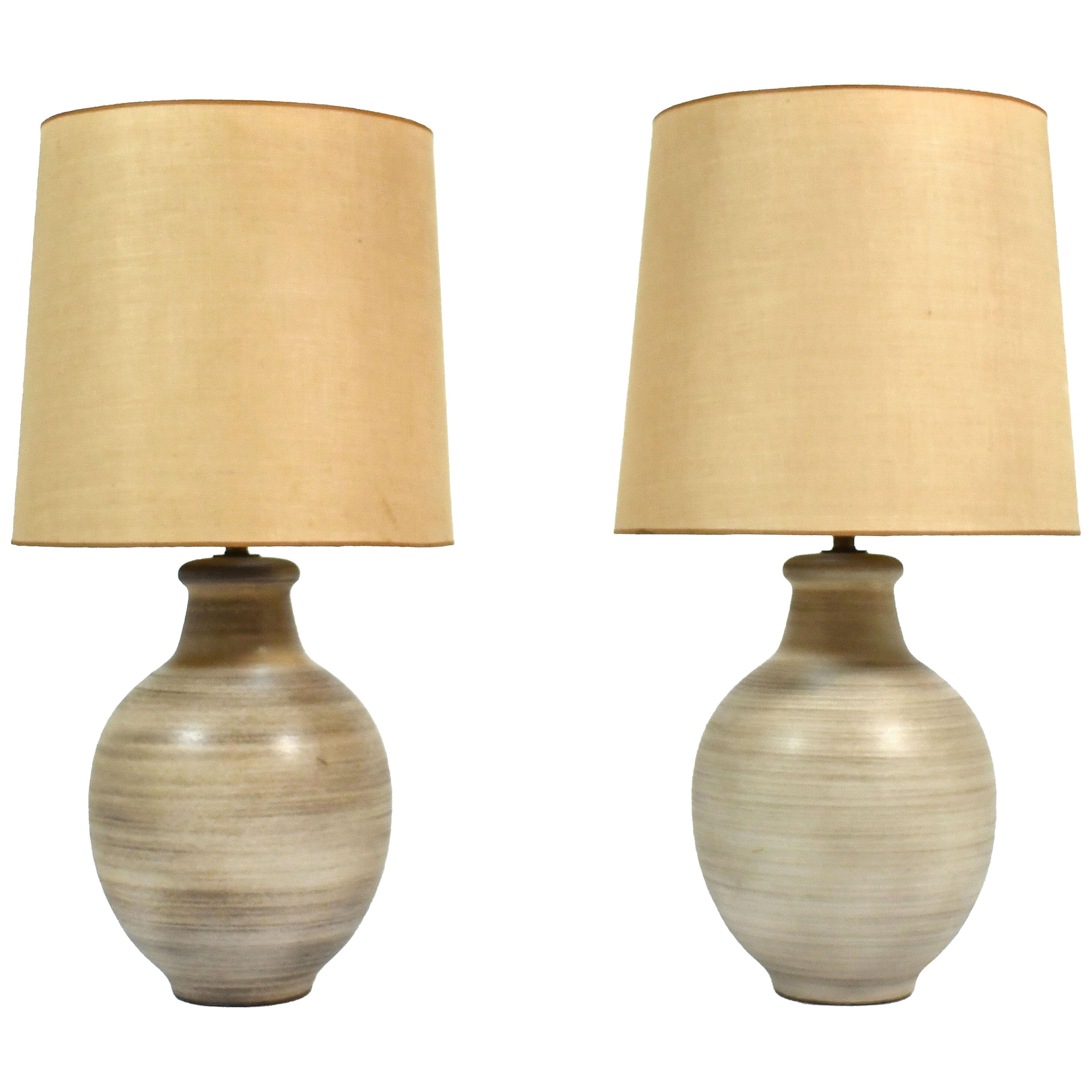 Pair of Large Design Technics Table Lamps