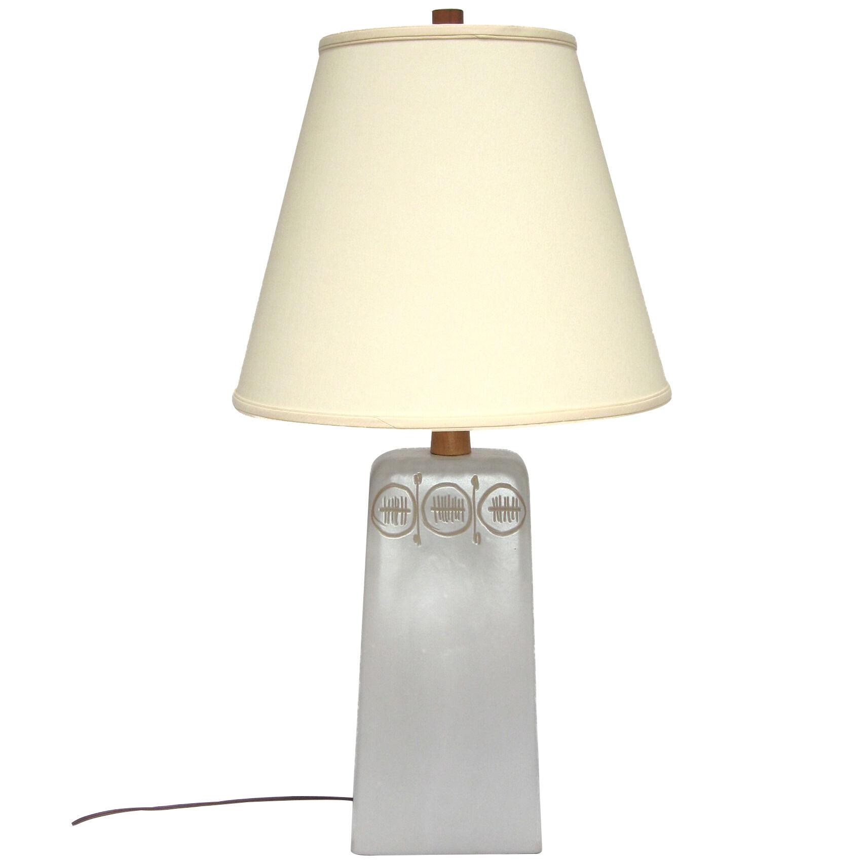 Martz Table Lamp with Sgraffito Decoration