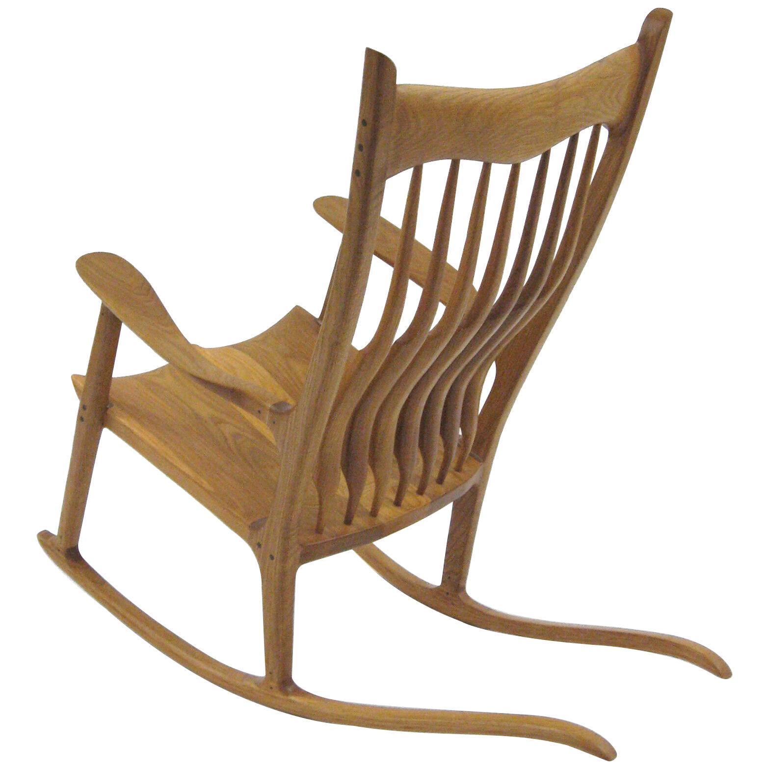 Sam Maloof Style Rocking Chair in White Oak