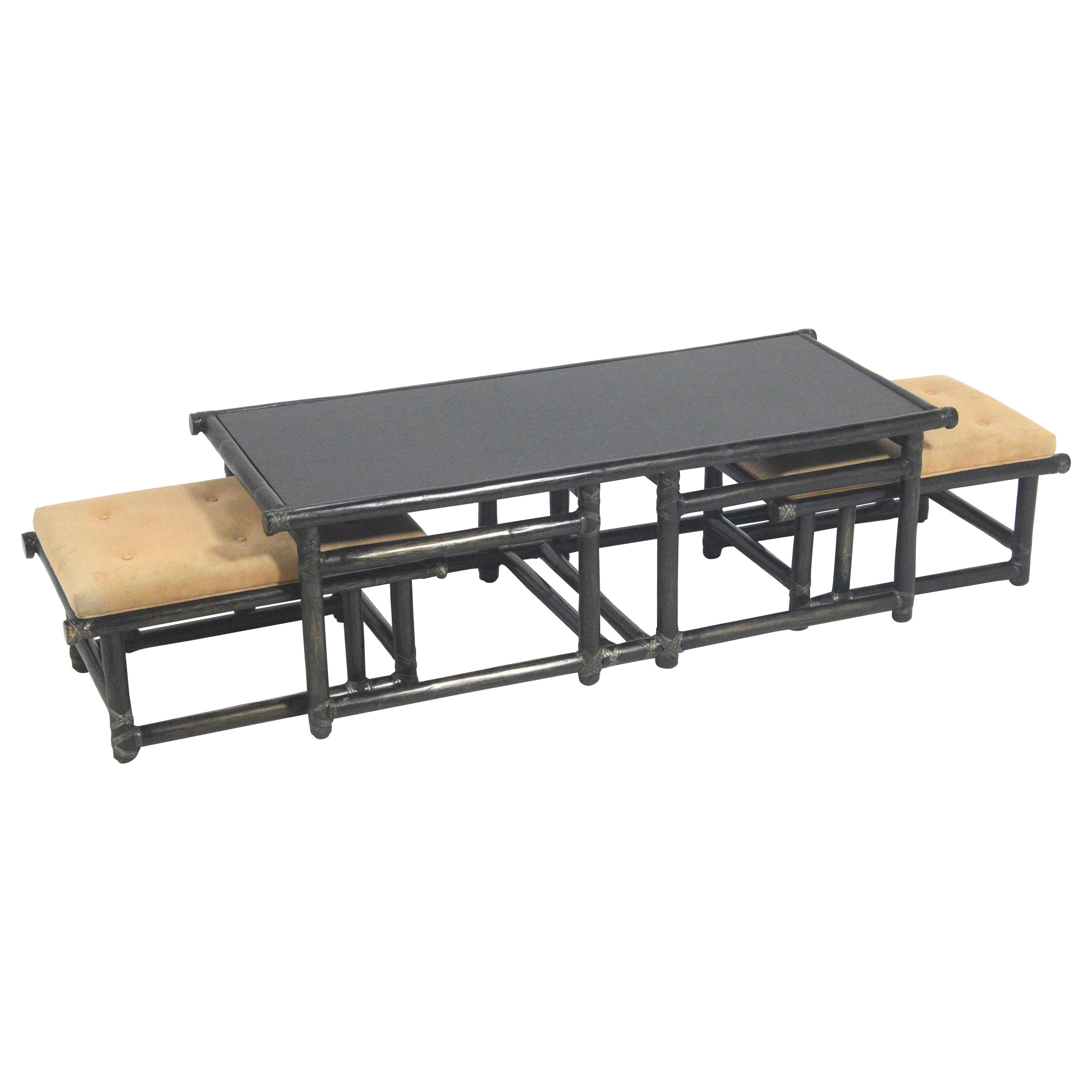John McGuire Model 57-3 Table and Nesting Benches