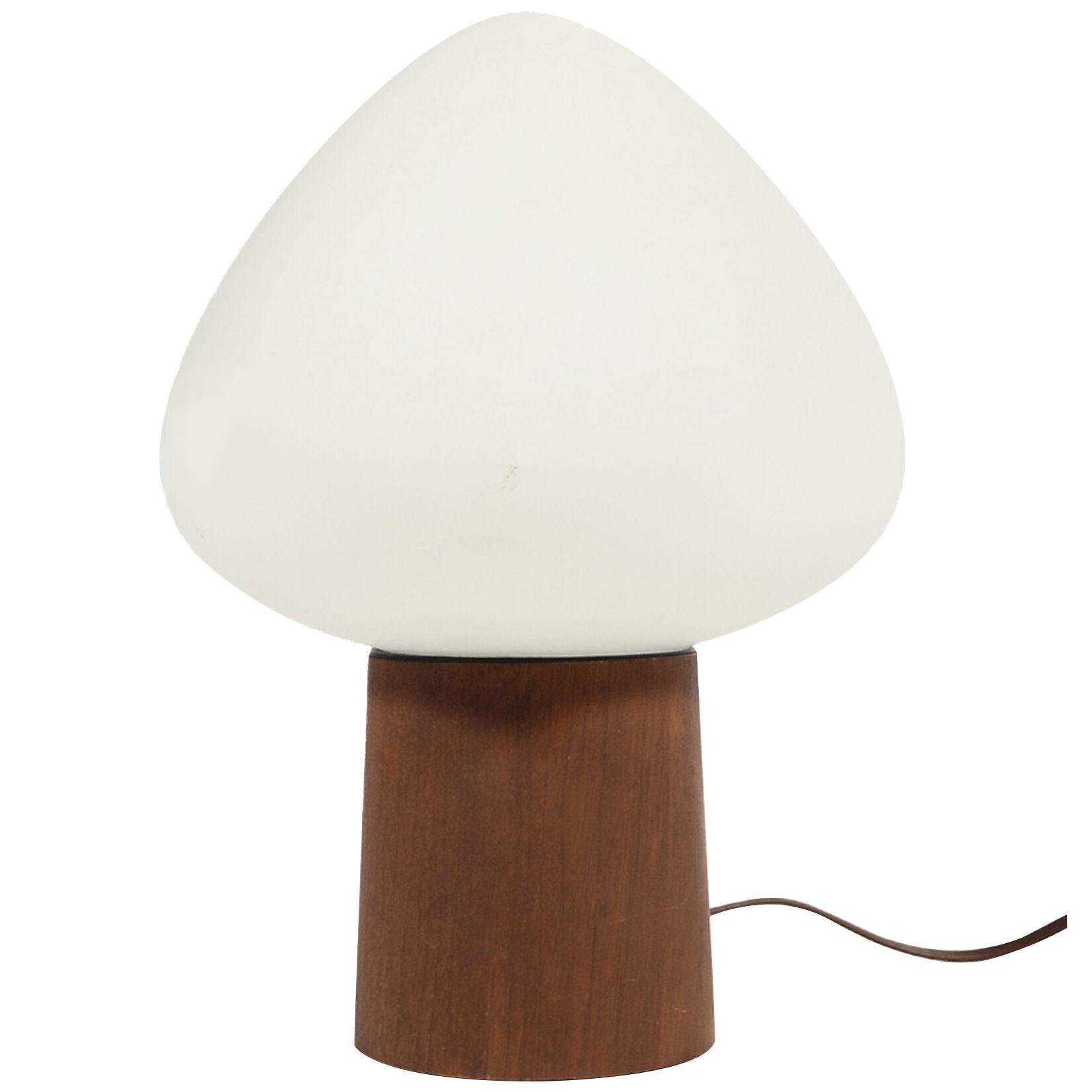 Laurel Mushroom Table Lamp with Walnut Base