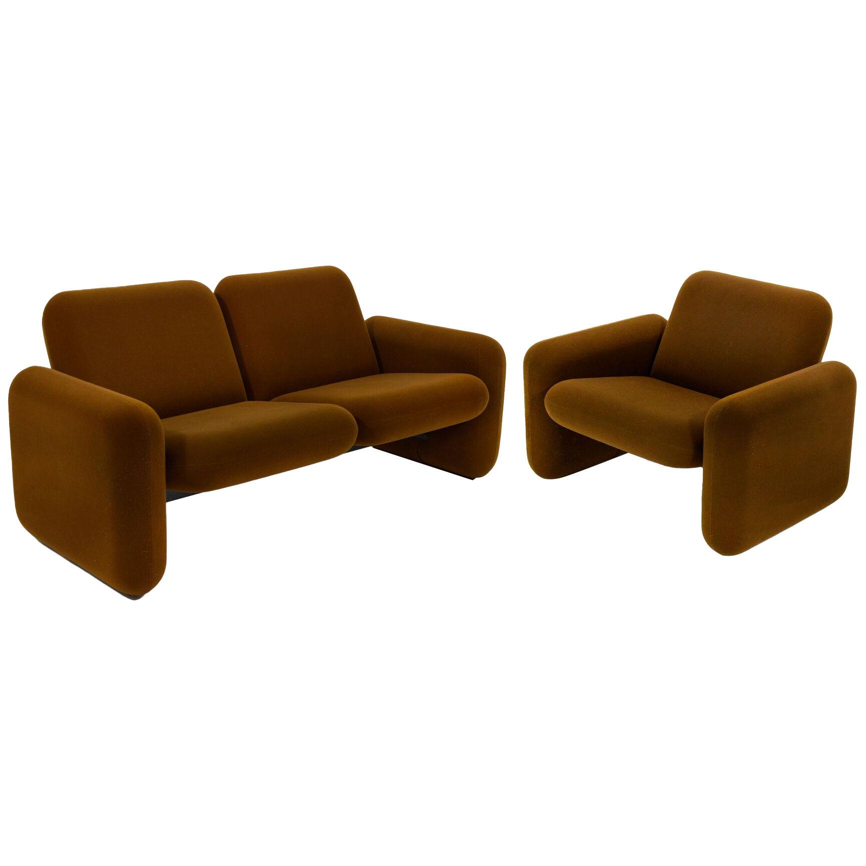Ray Wilkes "Chiclet" Sofa and Lounge Chair by Herman Miller