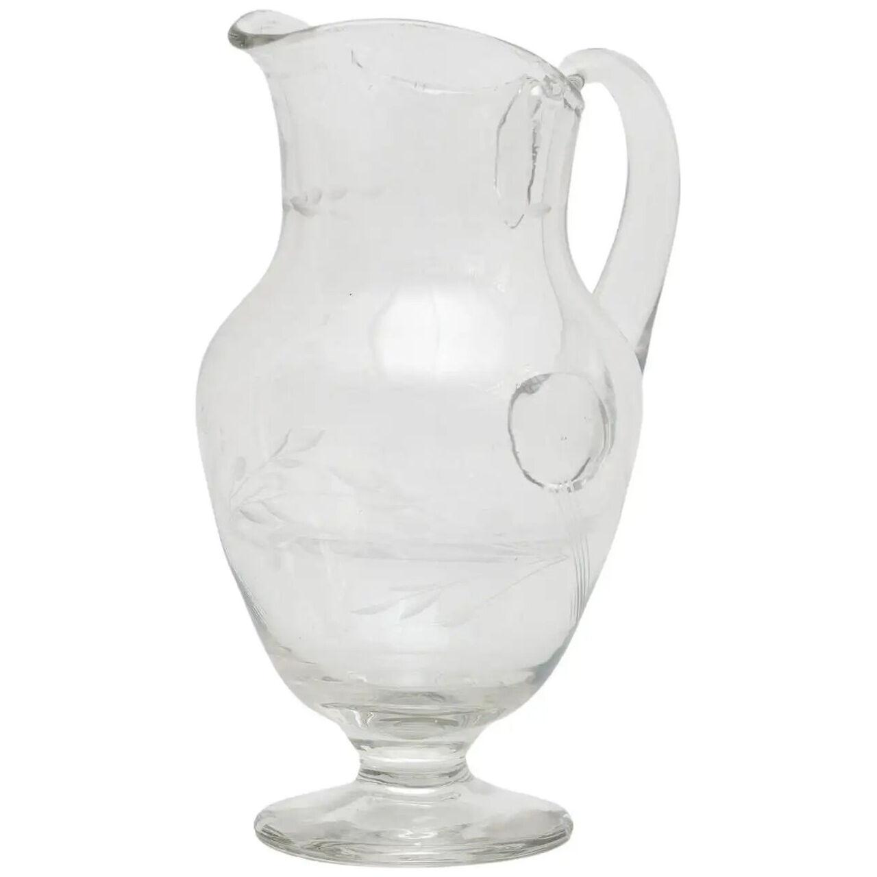Antique French Blown Glass Water Jar, circa 1950