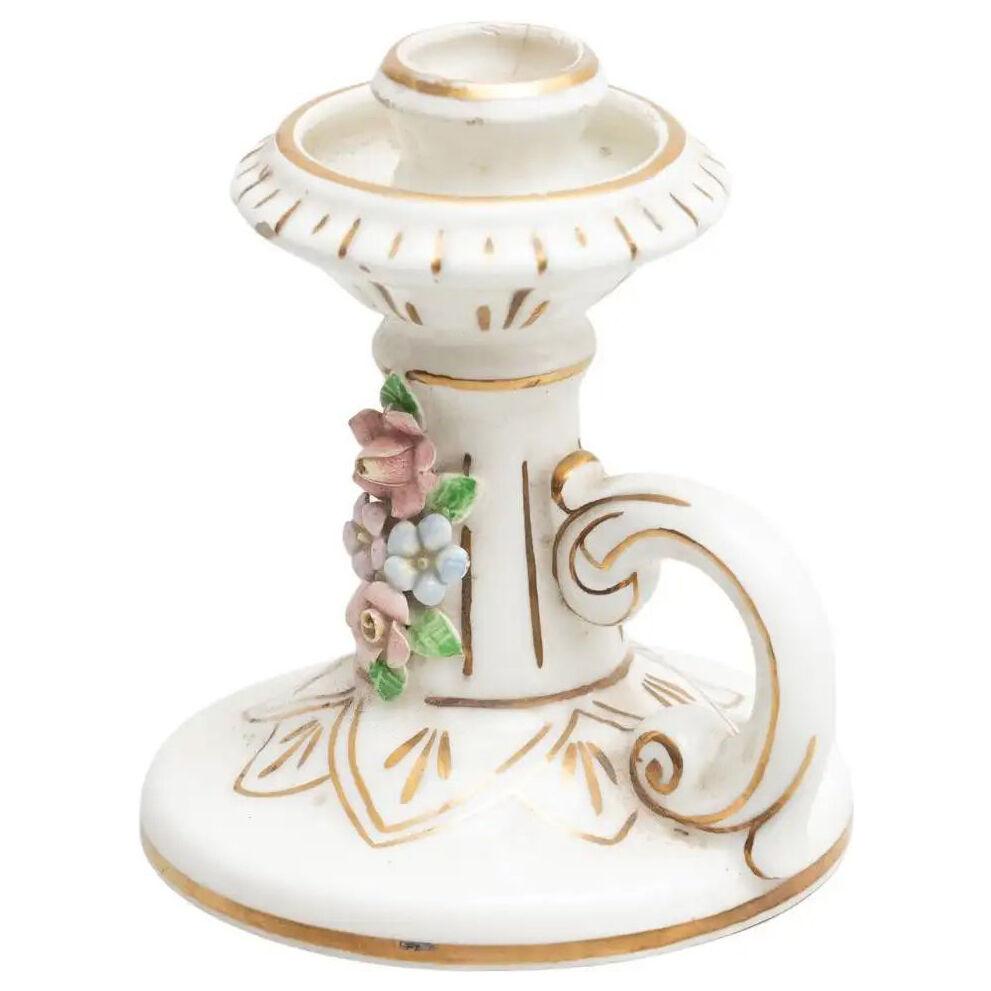 Early 20th Century Traditional Ceramic Candle Holder