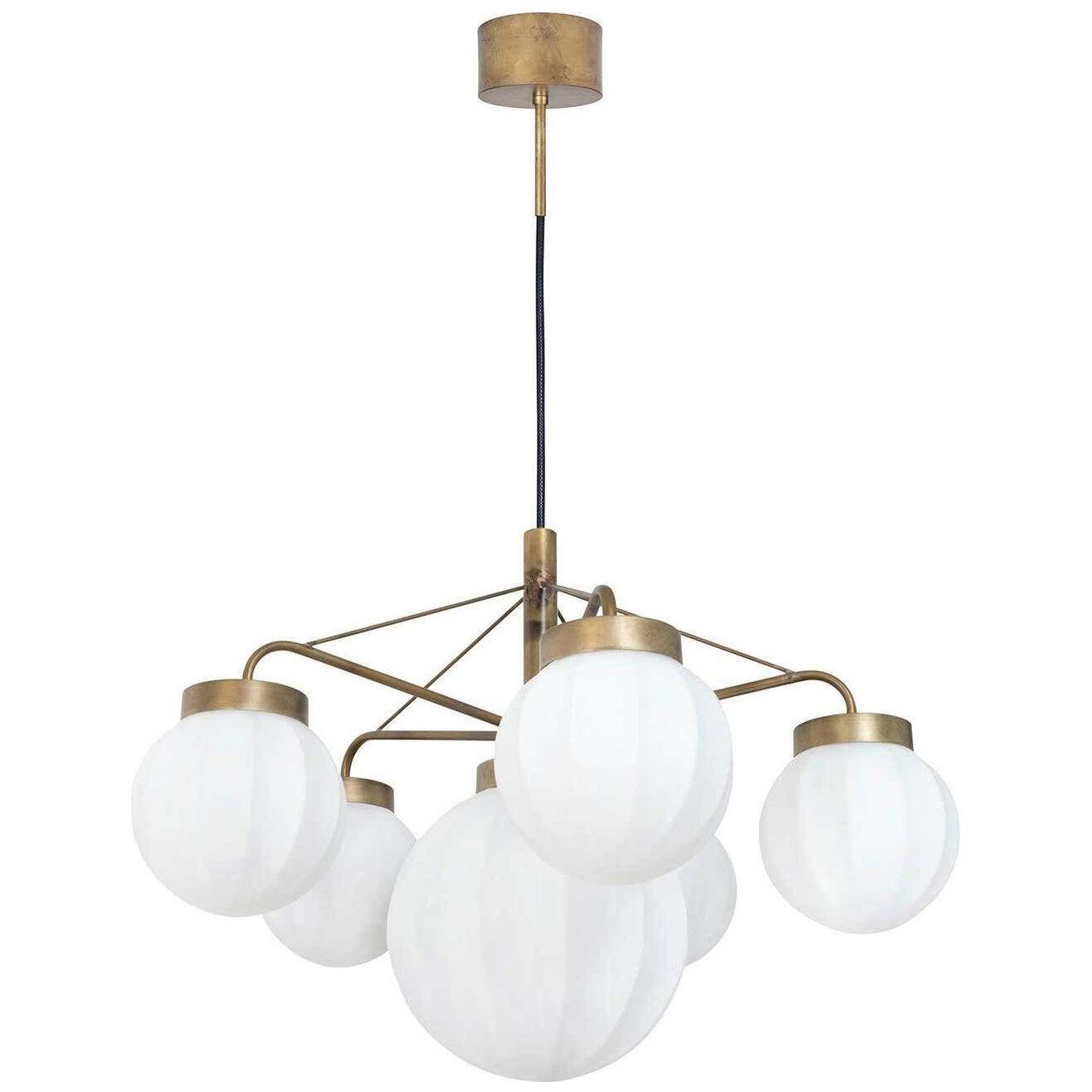 Johan Carpner Klyfta 6L Raw Brass Ceiling Lamp by Konsthantverk