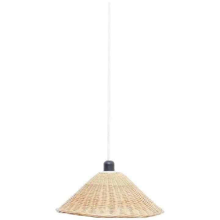 Vintage French Rattan Ceiling Lamp, circa 1960