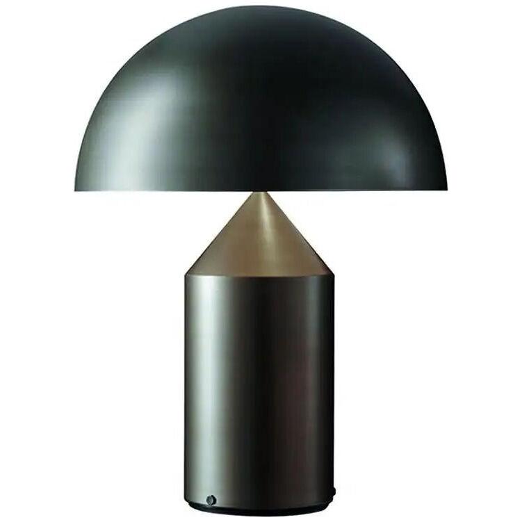 Vico Magistretti 'Atollo' Large Metal Satin Bronze Table Lamp by Oluce