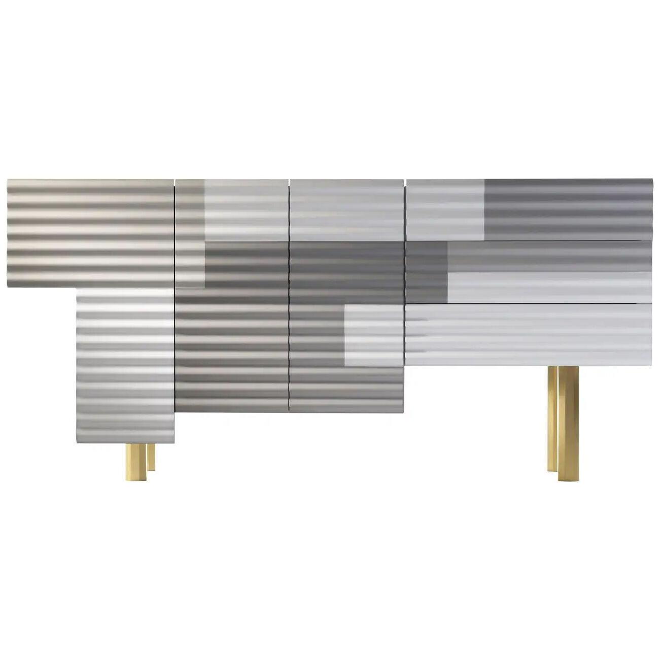 Doshi Levien Shanty Large Cabinet "Summer" Model B MDF / Glass / Aluminium