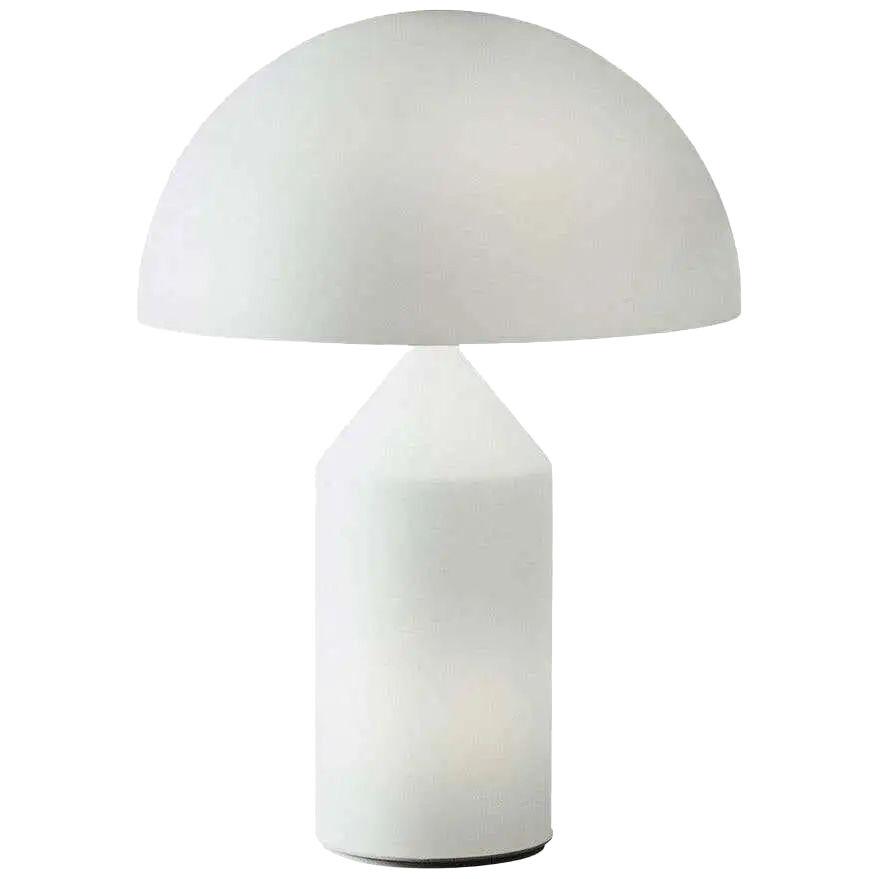 Vico Magistretti 'Atollo' Large White Glass Table Lamp by Oluce
