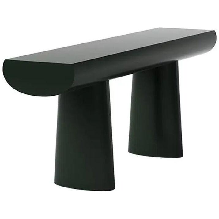 Aldo Bakker Wood Console Table, Dark Green Color by Karakter