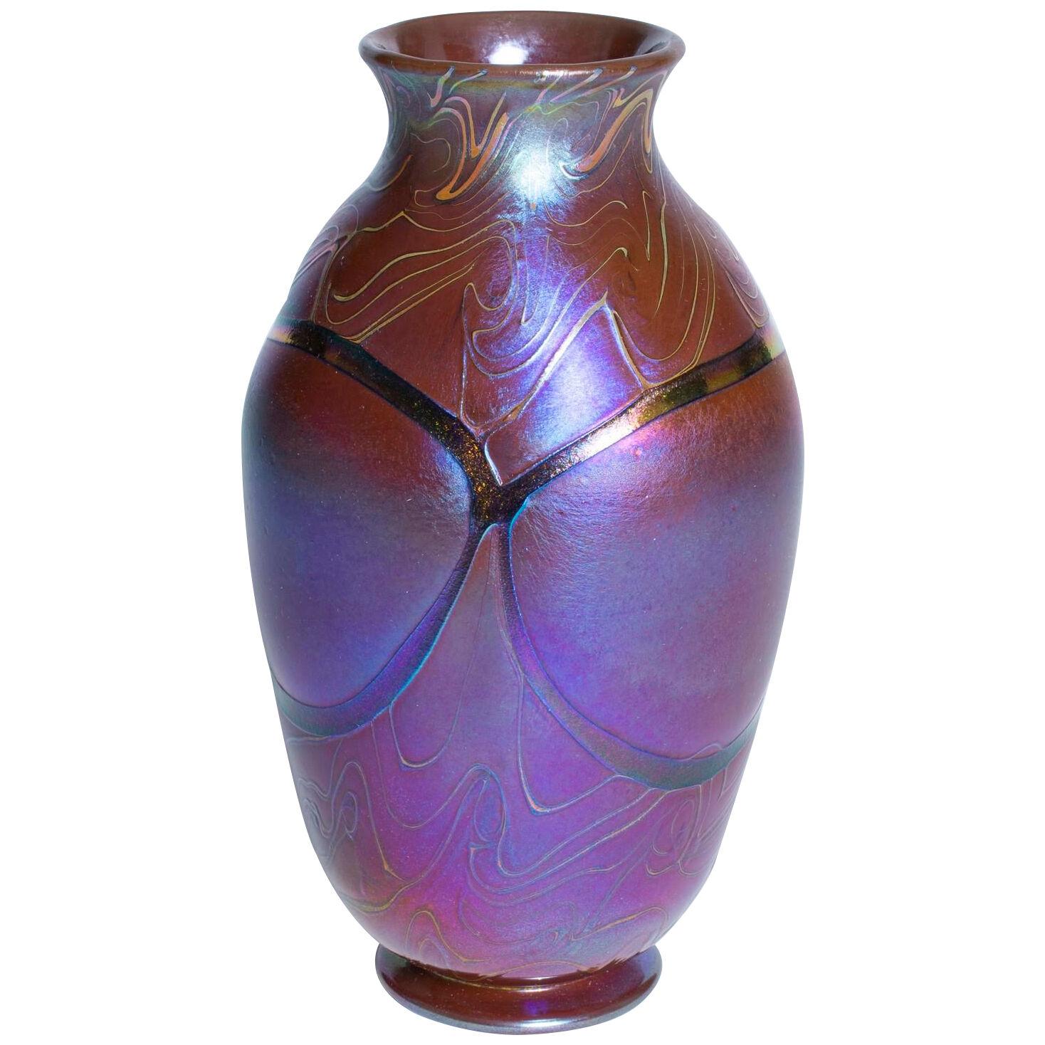 Favrile Glass Blown Out Vase