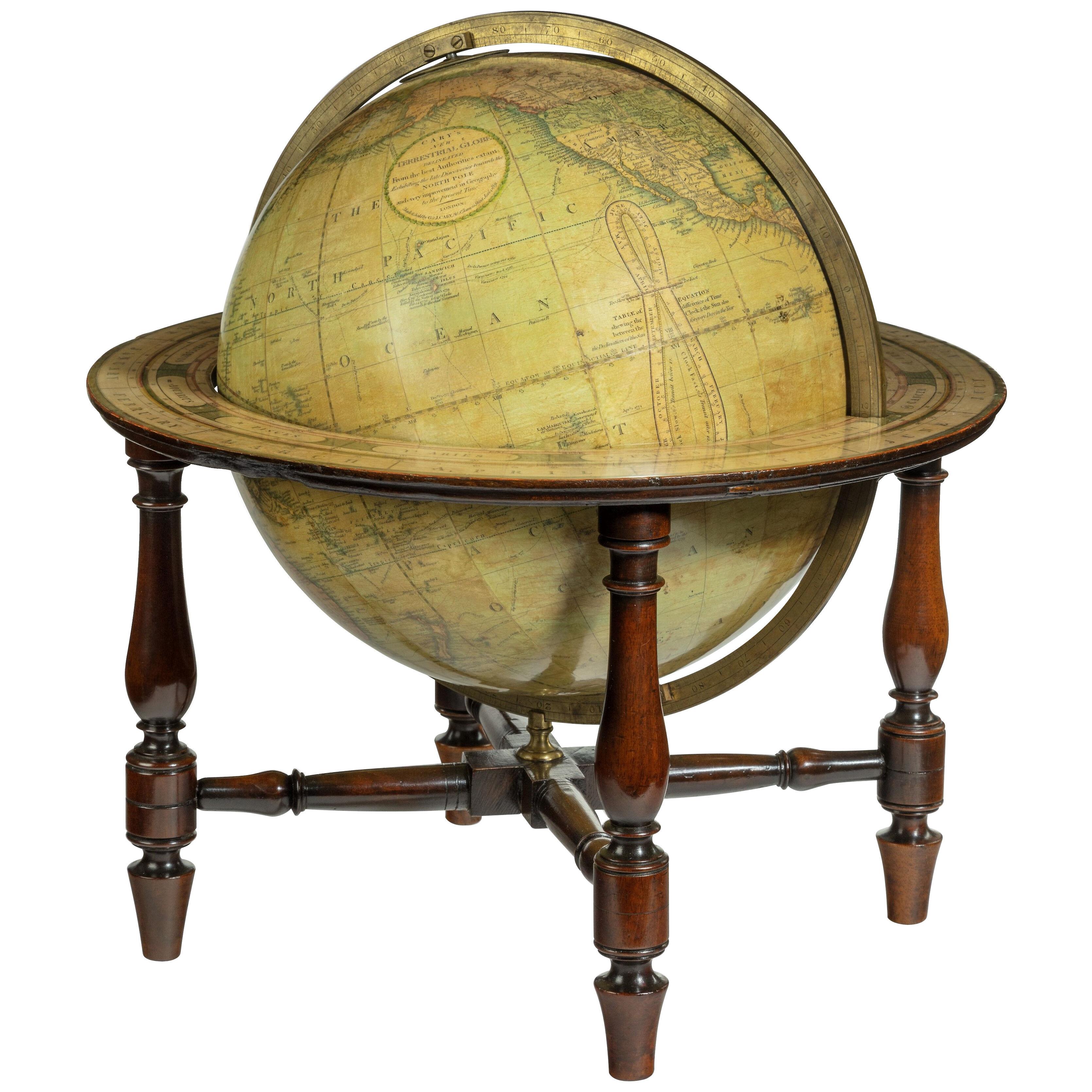 William IV 12 Inch Terrestrial Table Globe by G. & J. Cary