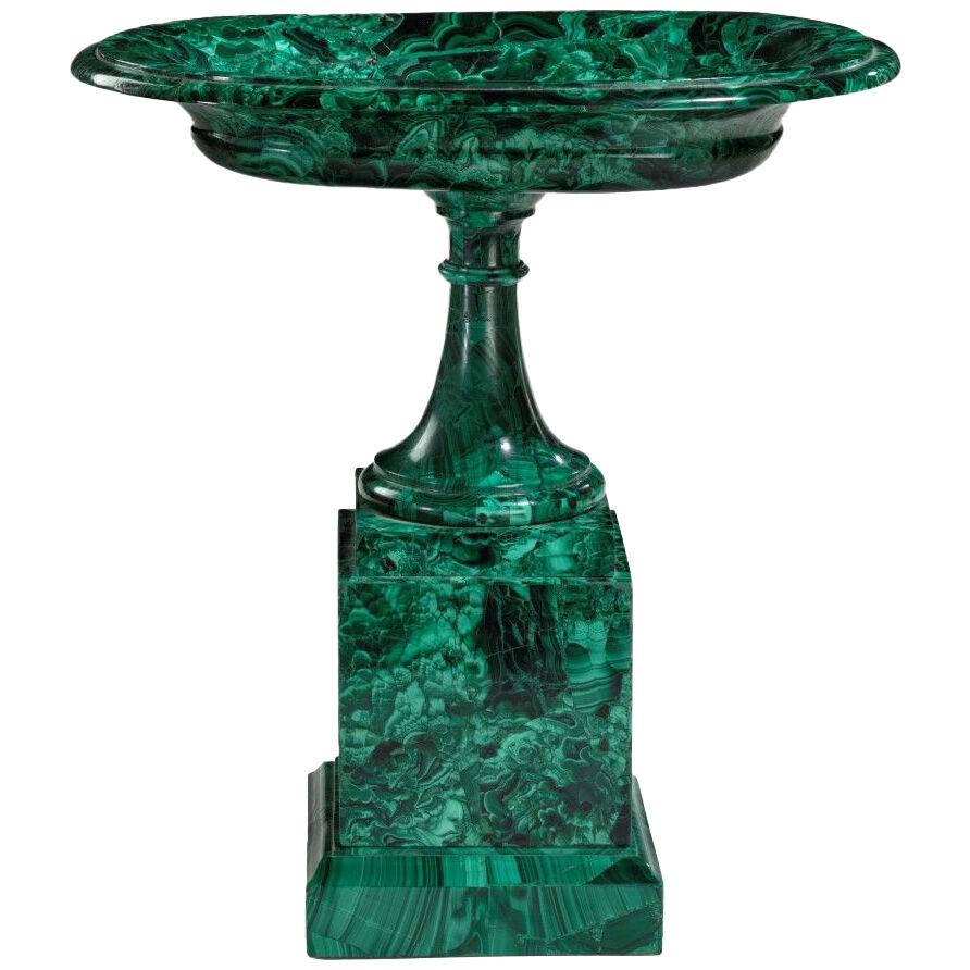 Malachite Tazza By the Imperial Lapidary Works