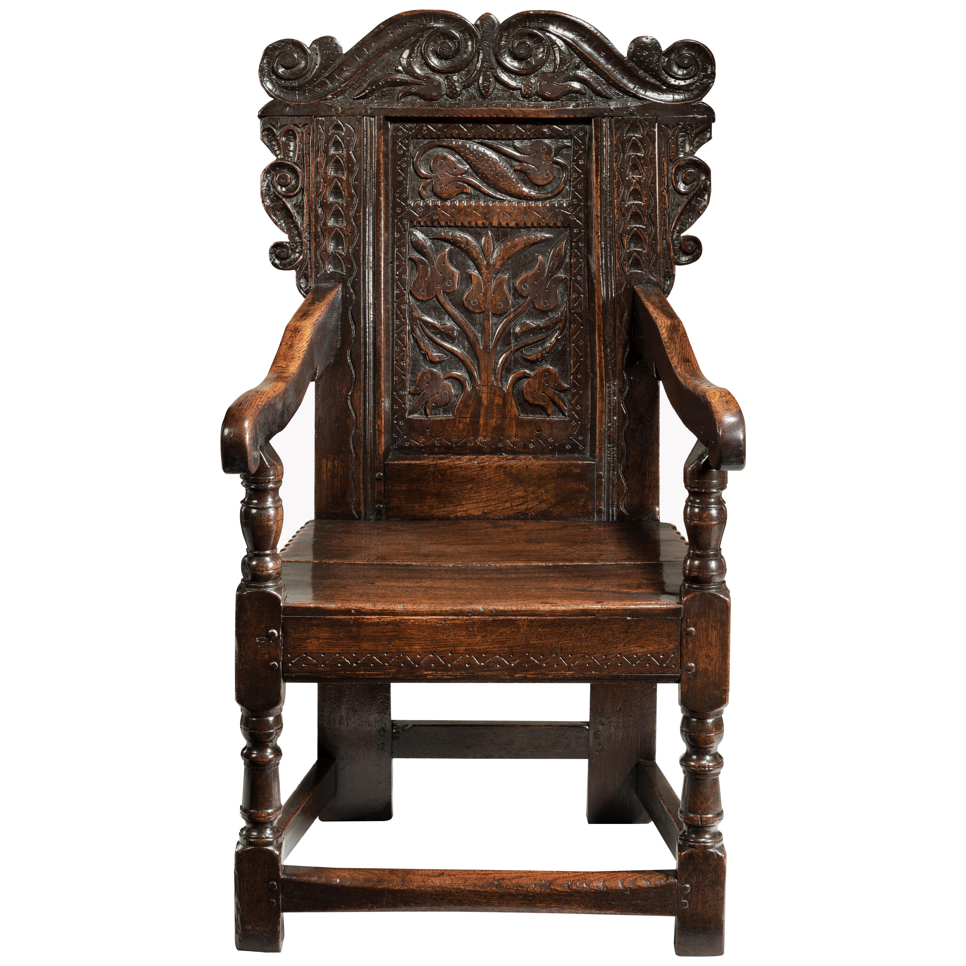 Charles II Joined Oak Yorkshire Armchair