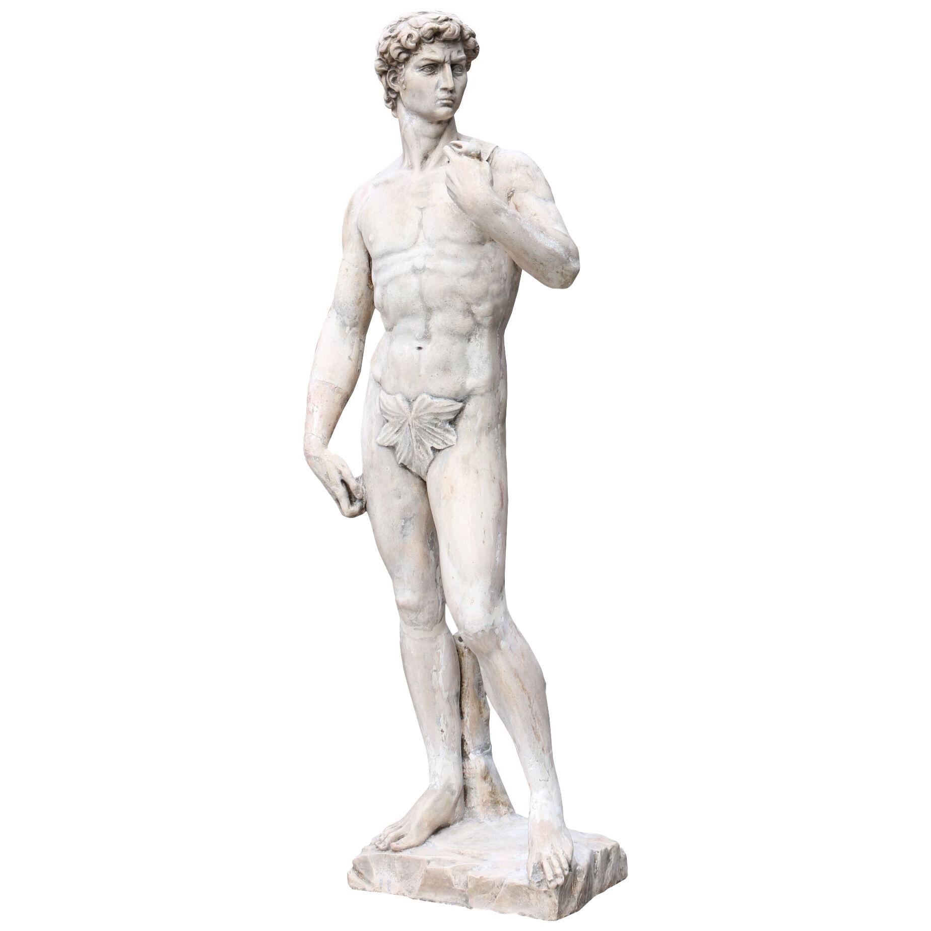Michelangelo’s David, a Victorian Plaster Statue, After The Antique